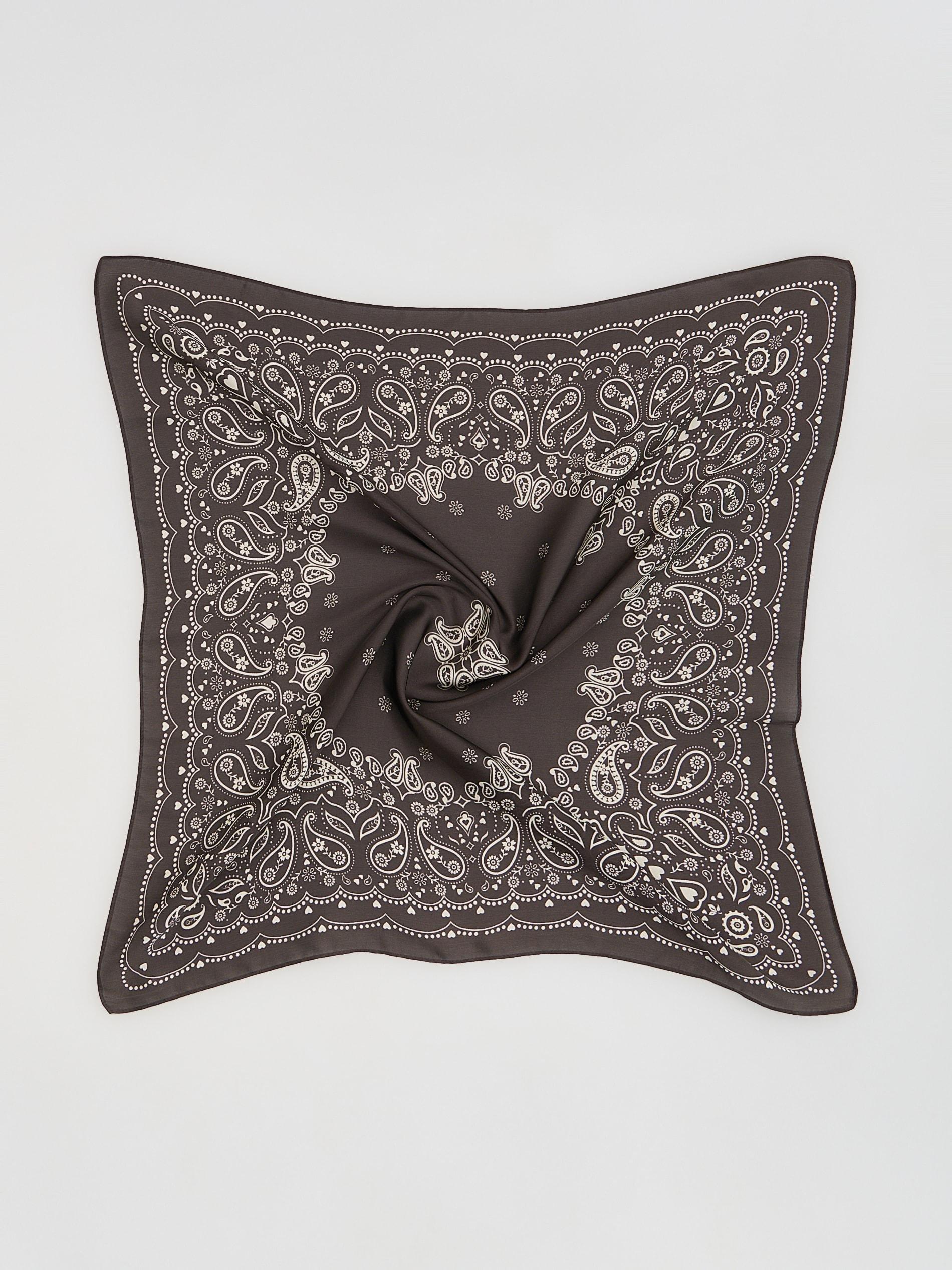 Brown Patterned Neckerchief, Brown, large image number 4