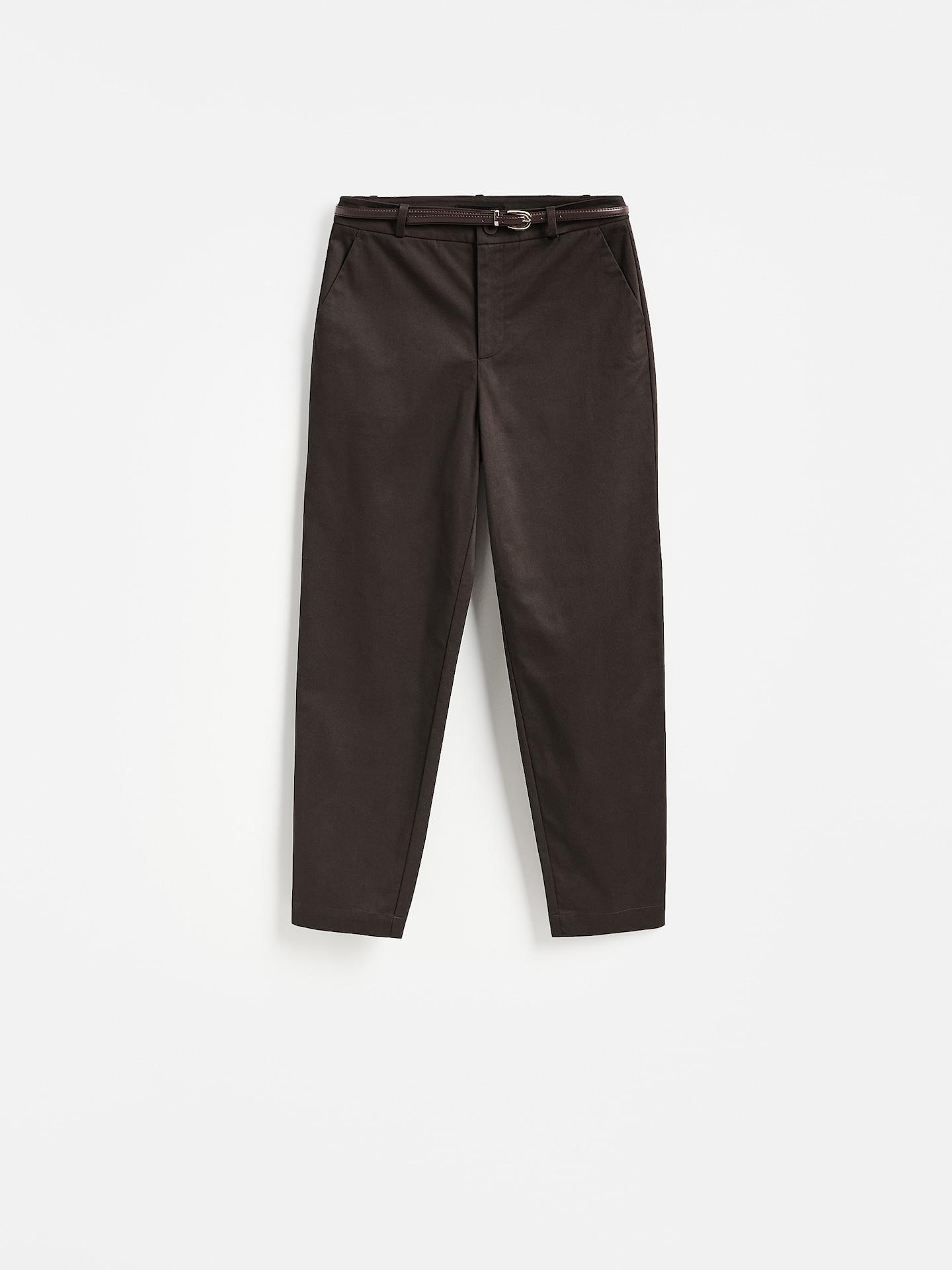 Brown Chino Trousers With Belt, Brown, medium