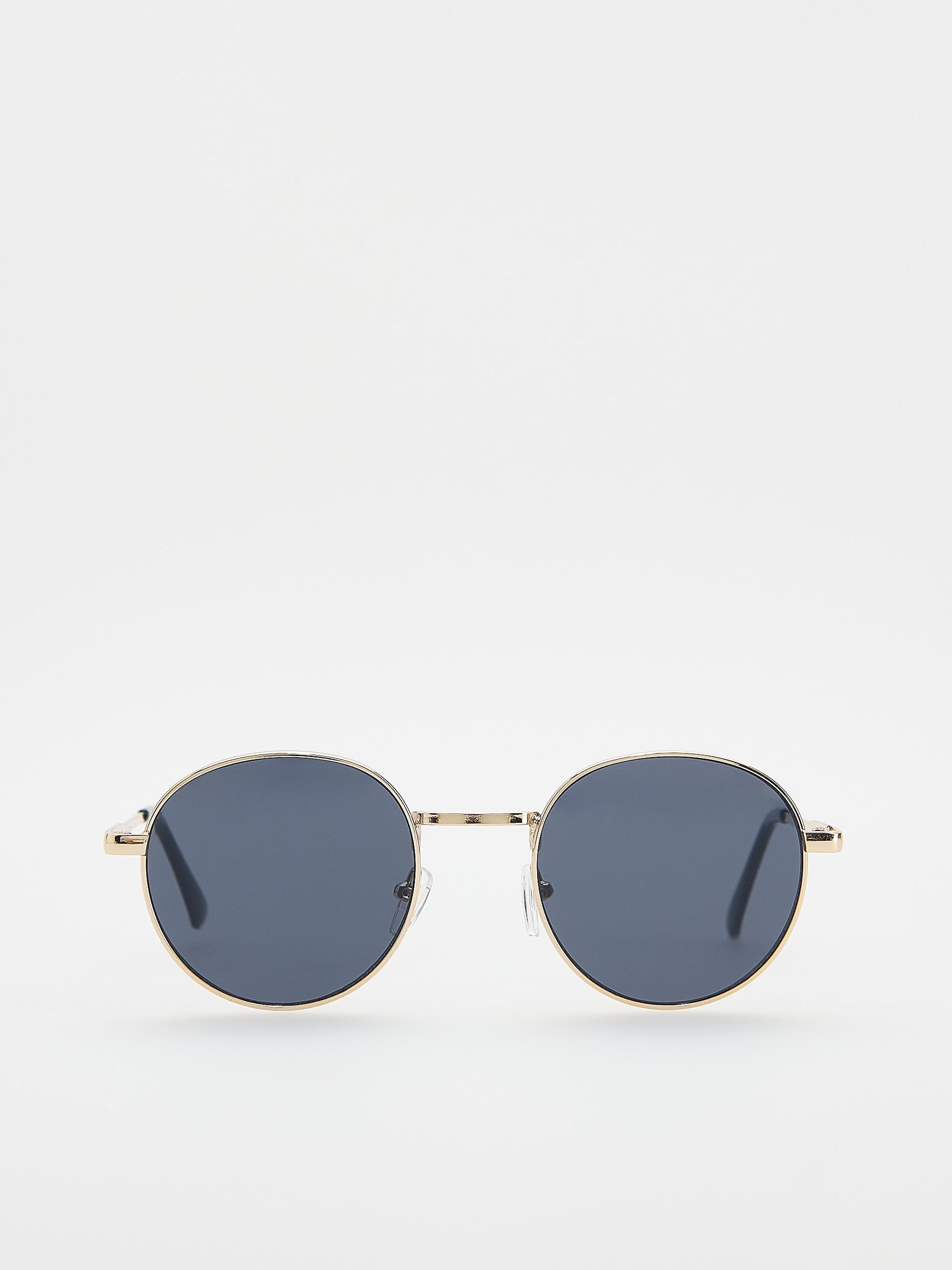 Black Metal Sunglasses, Black, large image number 0