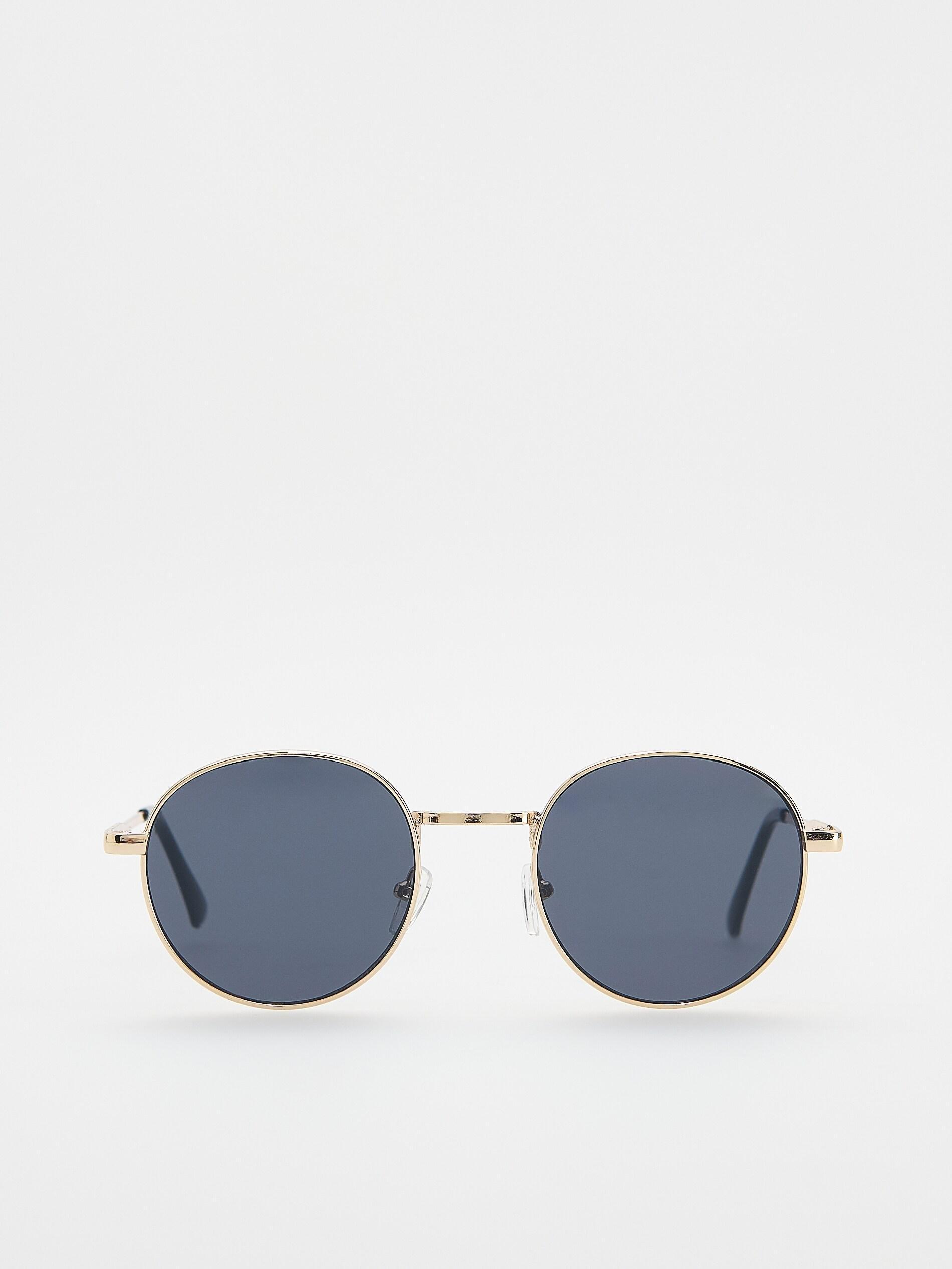 Black Metal Sunglasses, Black, large image number 0