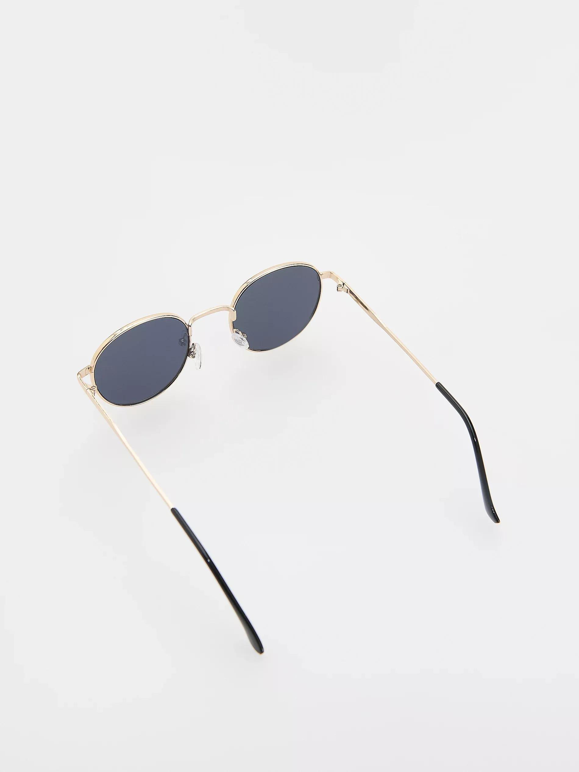 Black Metal Sunglasses, Black, large image number 1