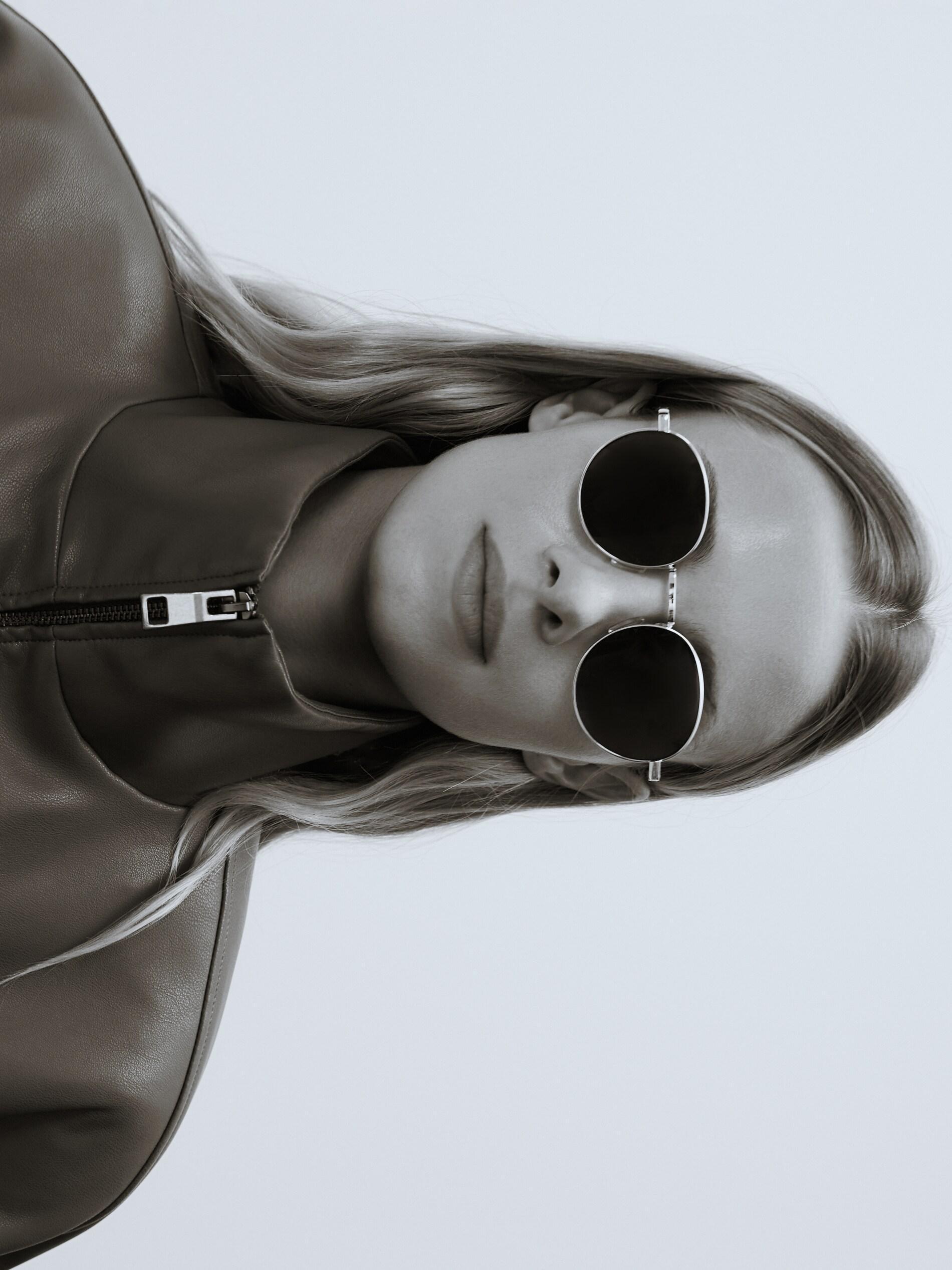 Black Metal Sunglasses, Black, large image number 4