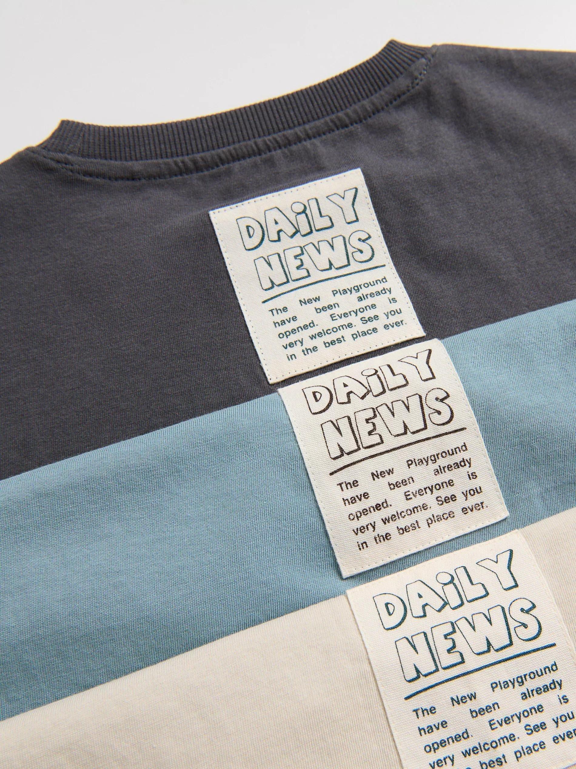 BEIGE Cotton t-shirt 3 pack, Beige, large image number 4