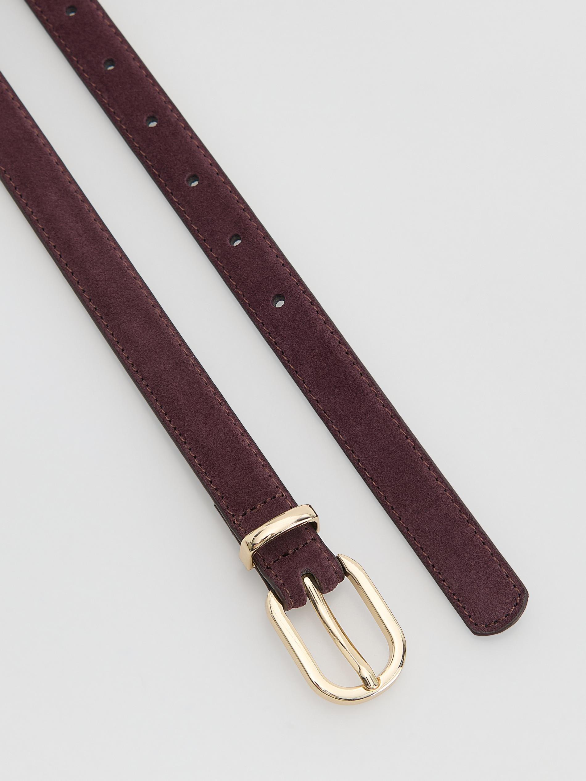 Purple Suede Belt With Buckle, Purple, large image number 3