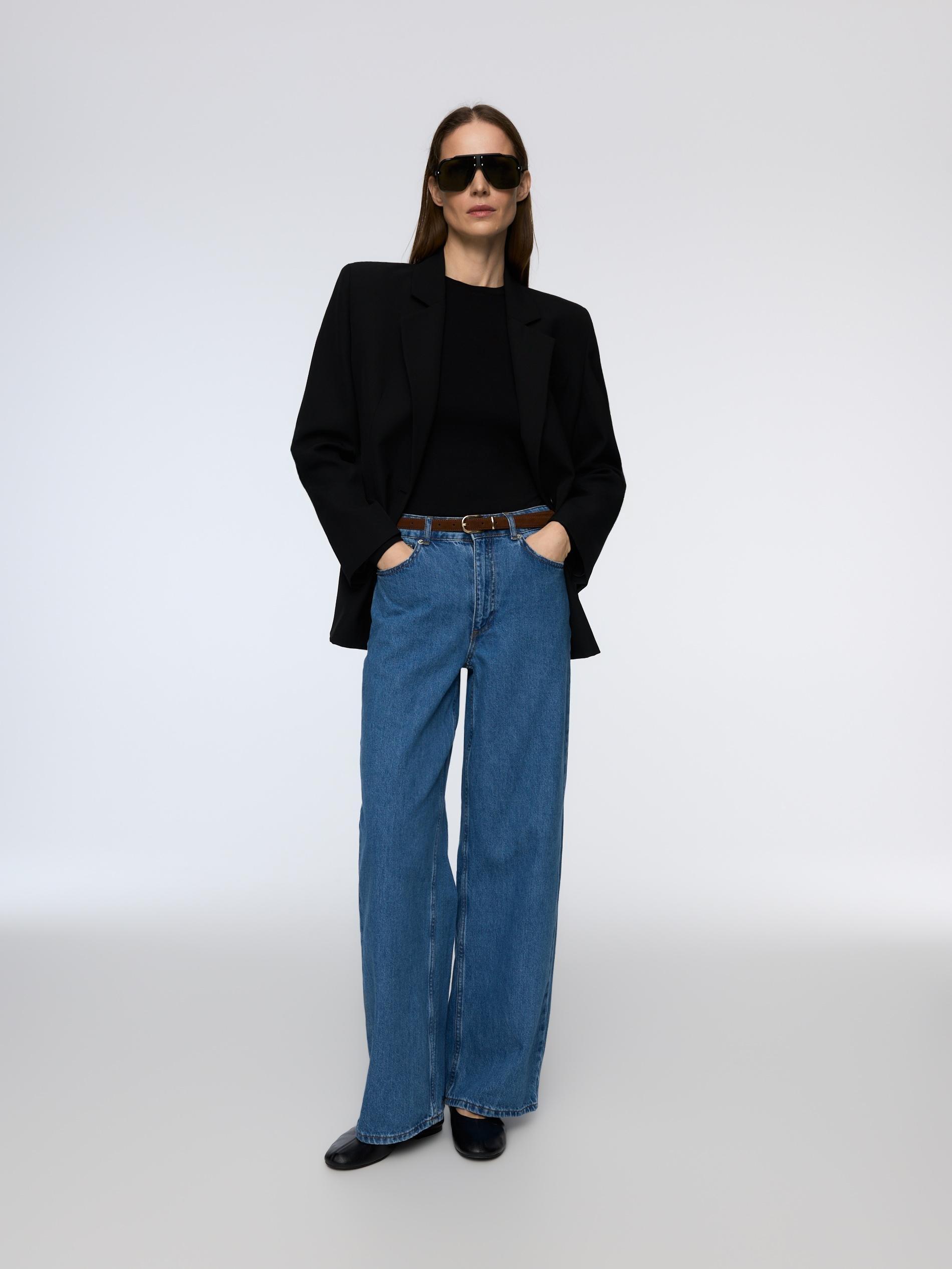 Brown Suede Belt With Buckle, Brown, large image number 2