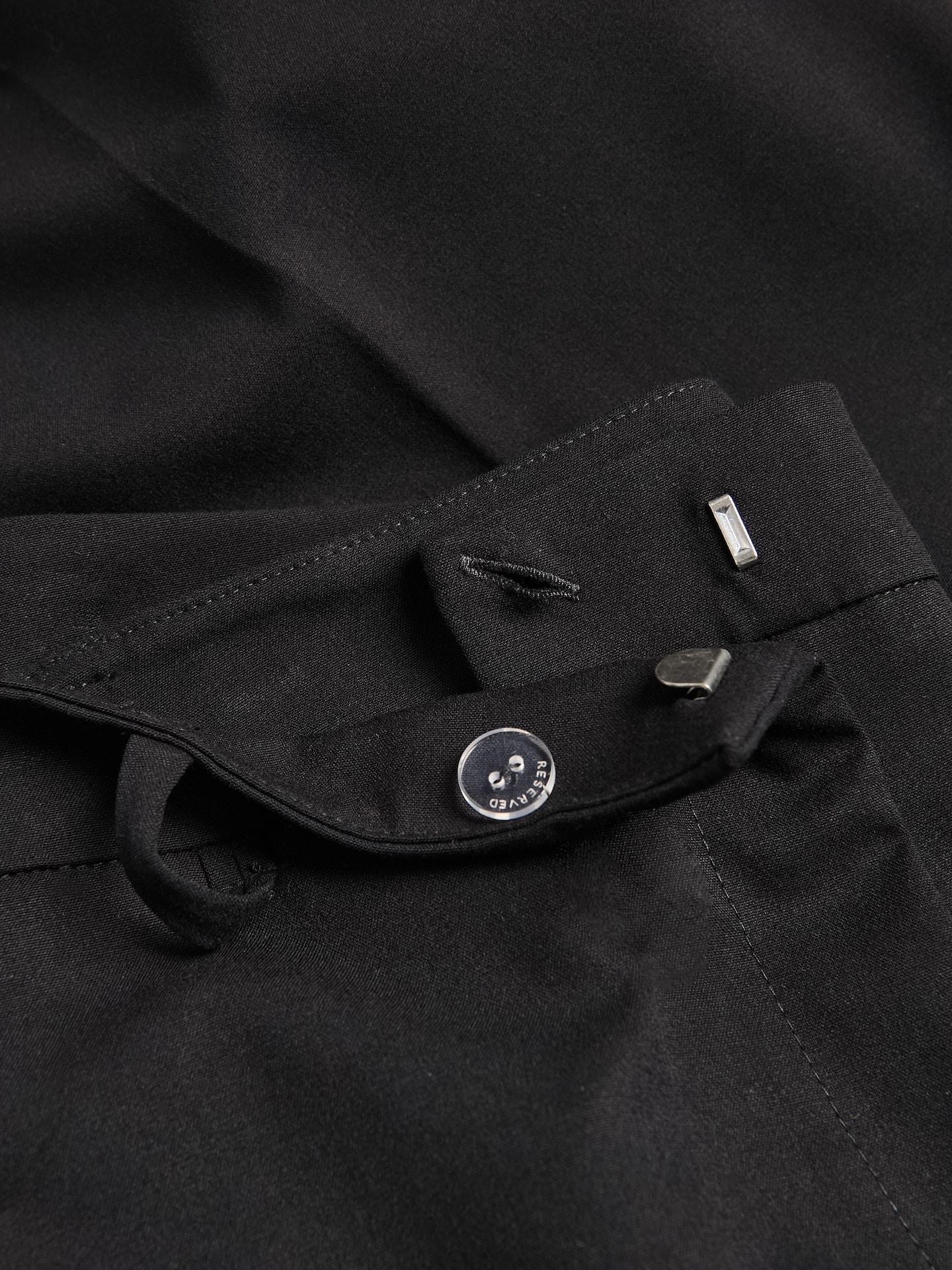 Black Wide Trousers With Crease, Black, large image number 4