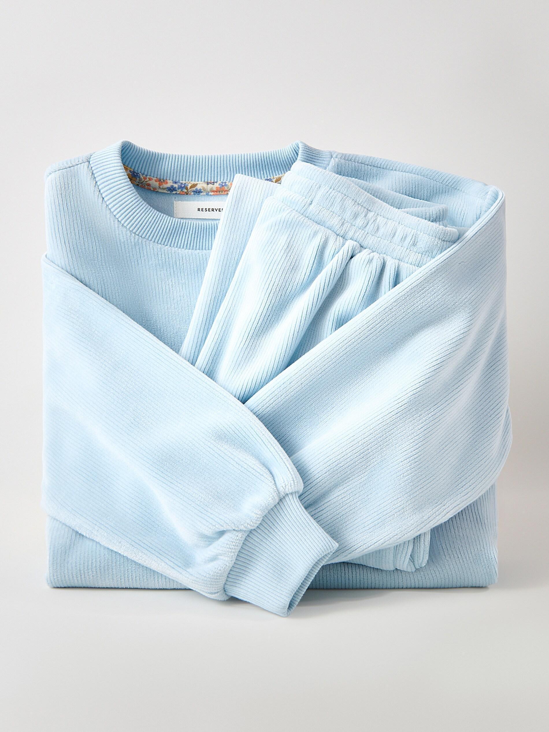 Blue Jersey Set, Kids Girls, Blue, large image number 4