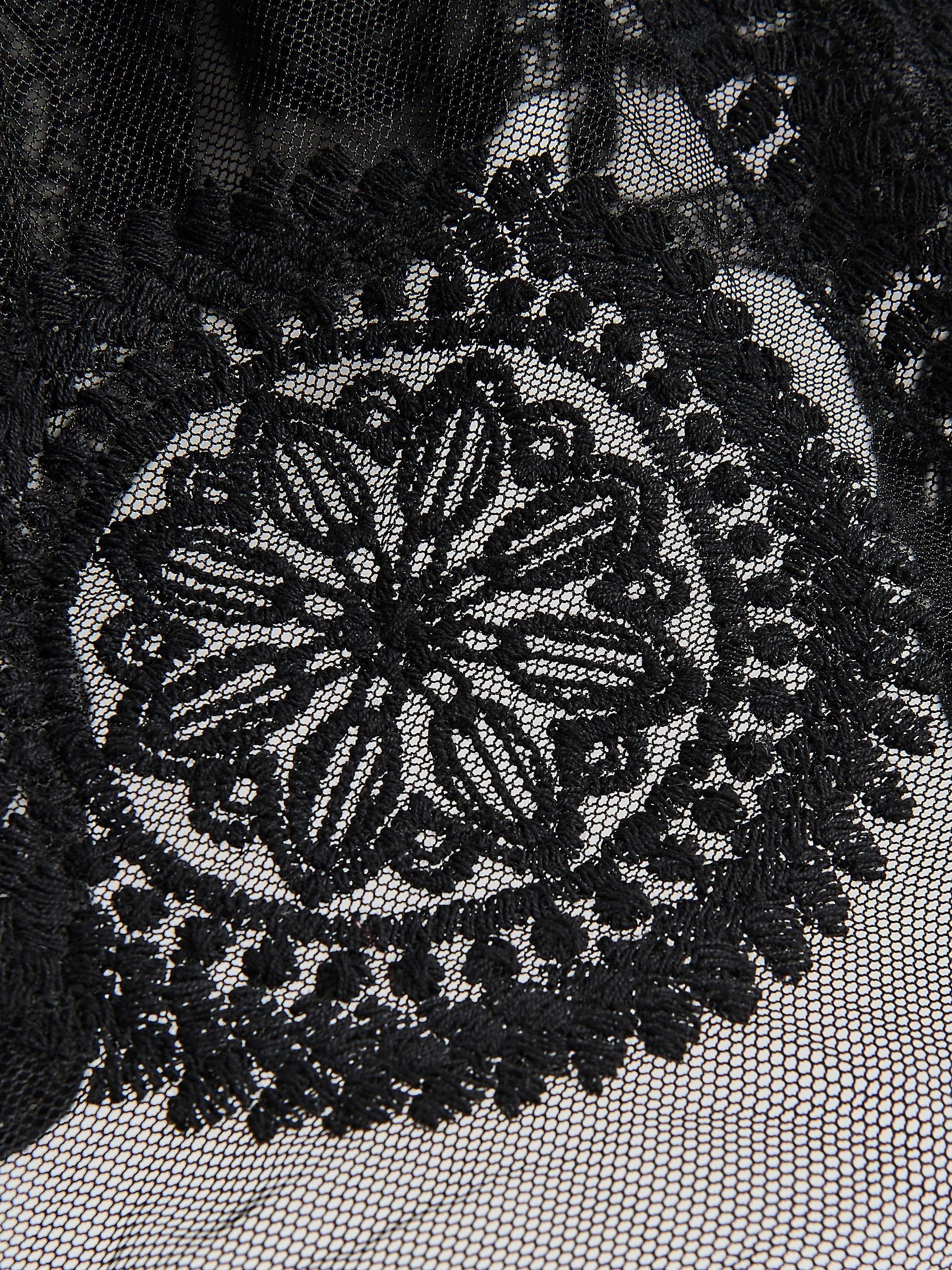 Black Cotton Rich Beach Cover-Up, Black, large image number 2