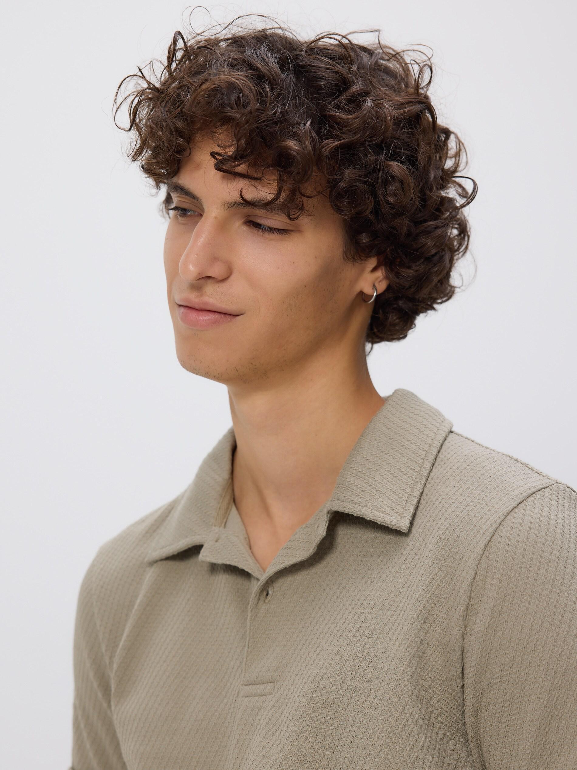 OLIVE Regular fit polo shirt, Khaki, large image number 0