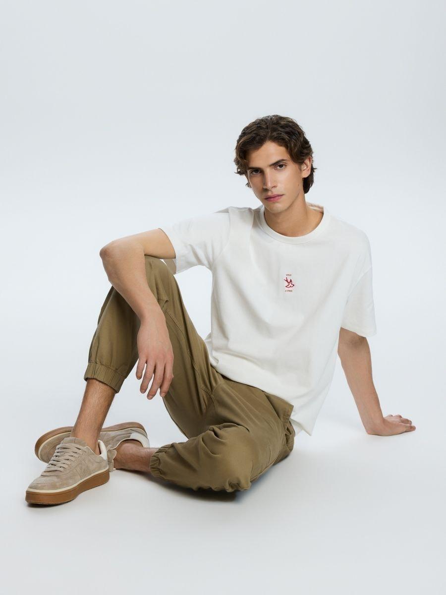 Cream Comfort Fit T-Shirt, Ivory, medium