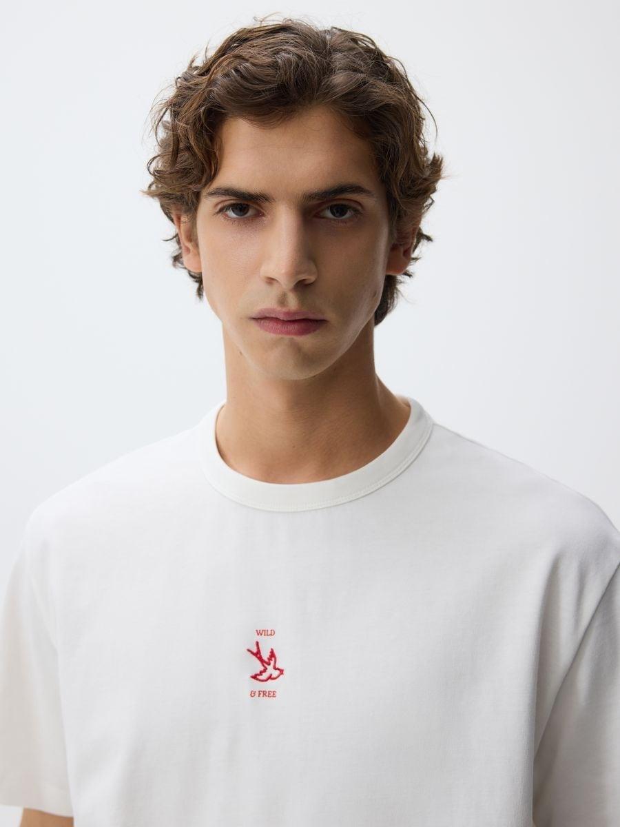 Cream Comfort Fit T-Shirt, Ivory, large image number 2