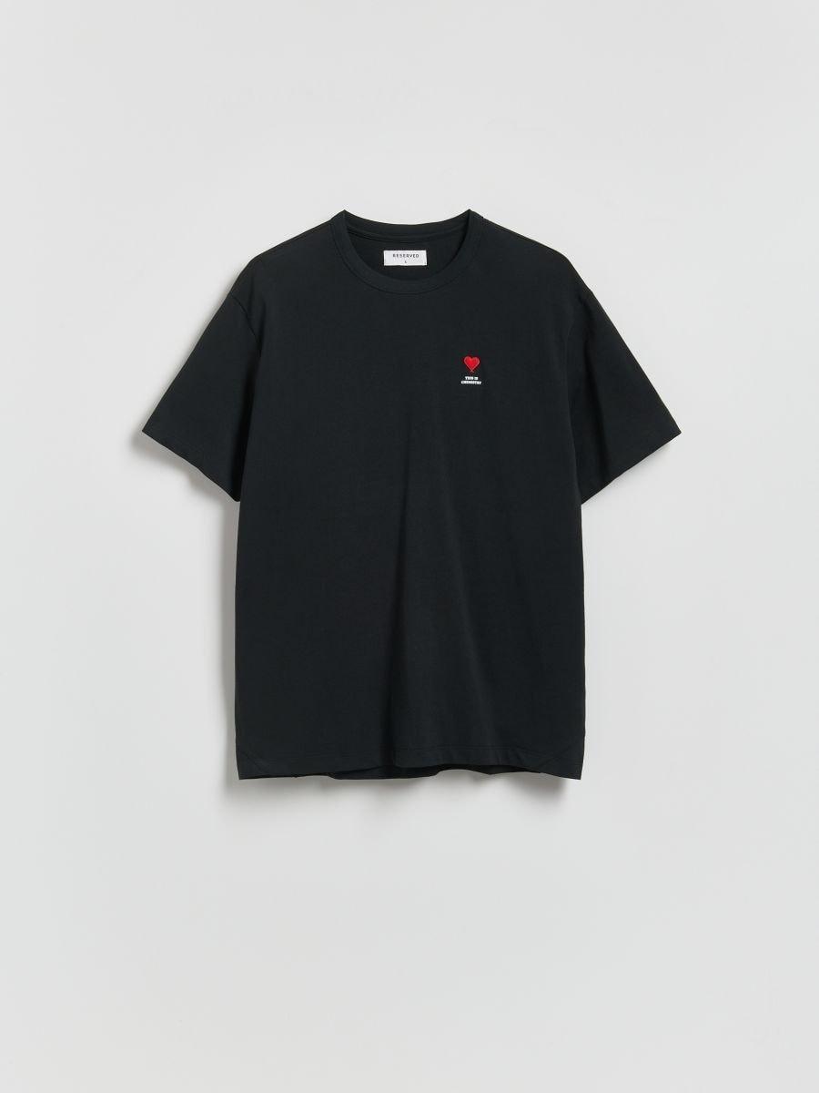 Black Comfort Fit T-Shirt, Black, medium