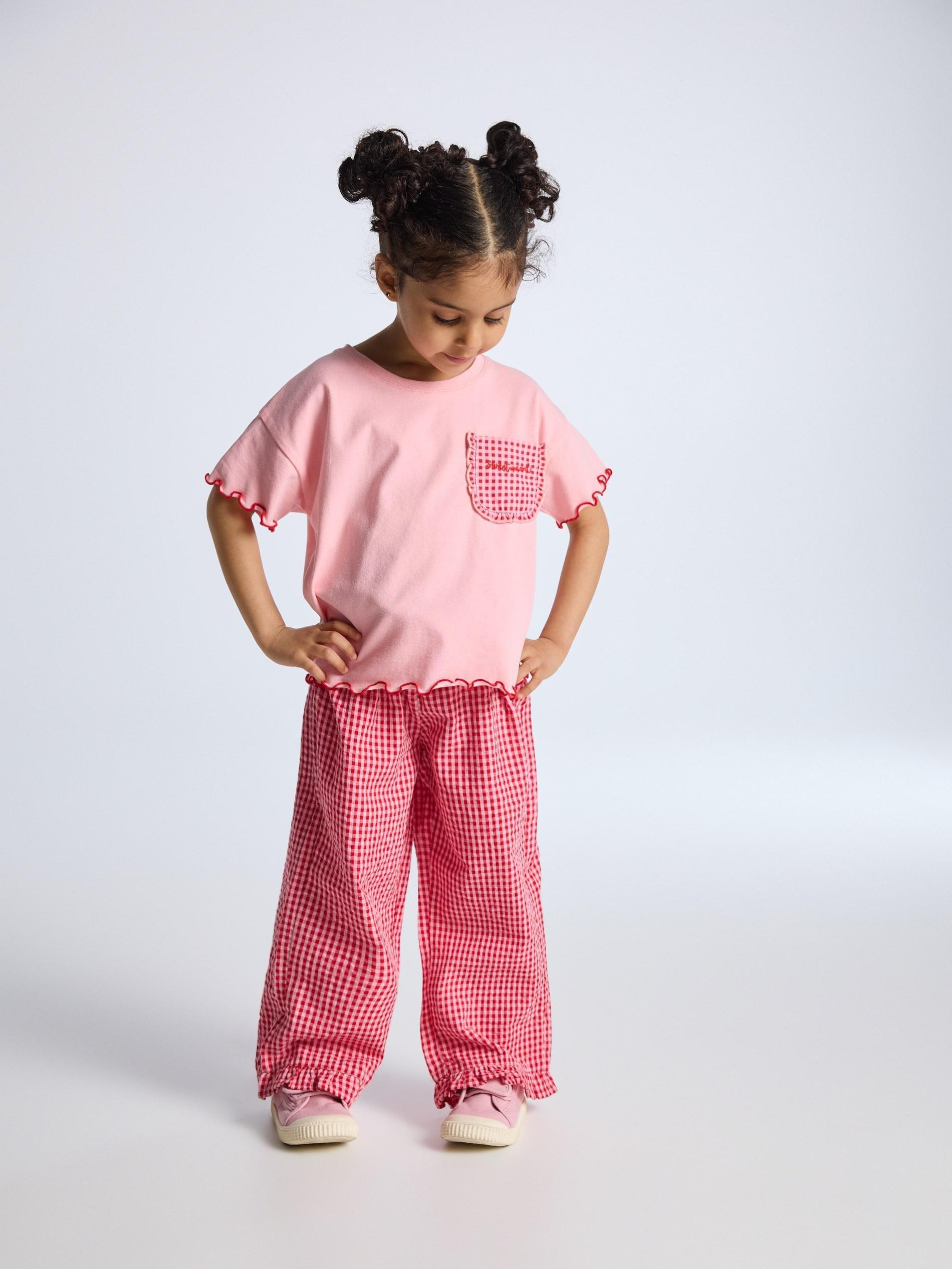 Pink T-Shirt With Applique, Pink, large image number 0