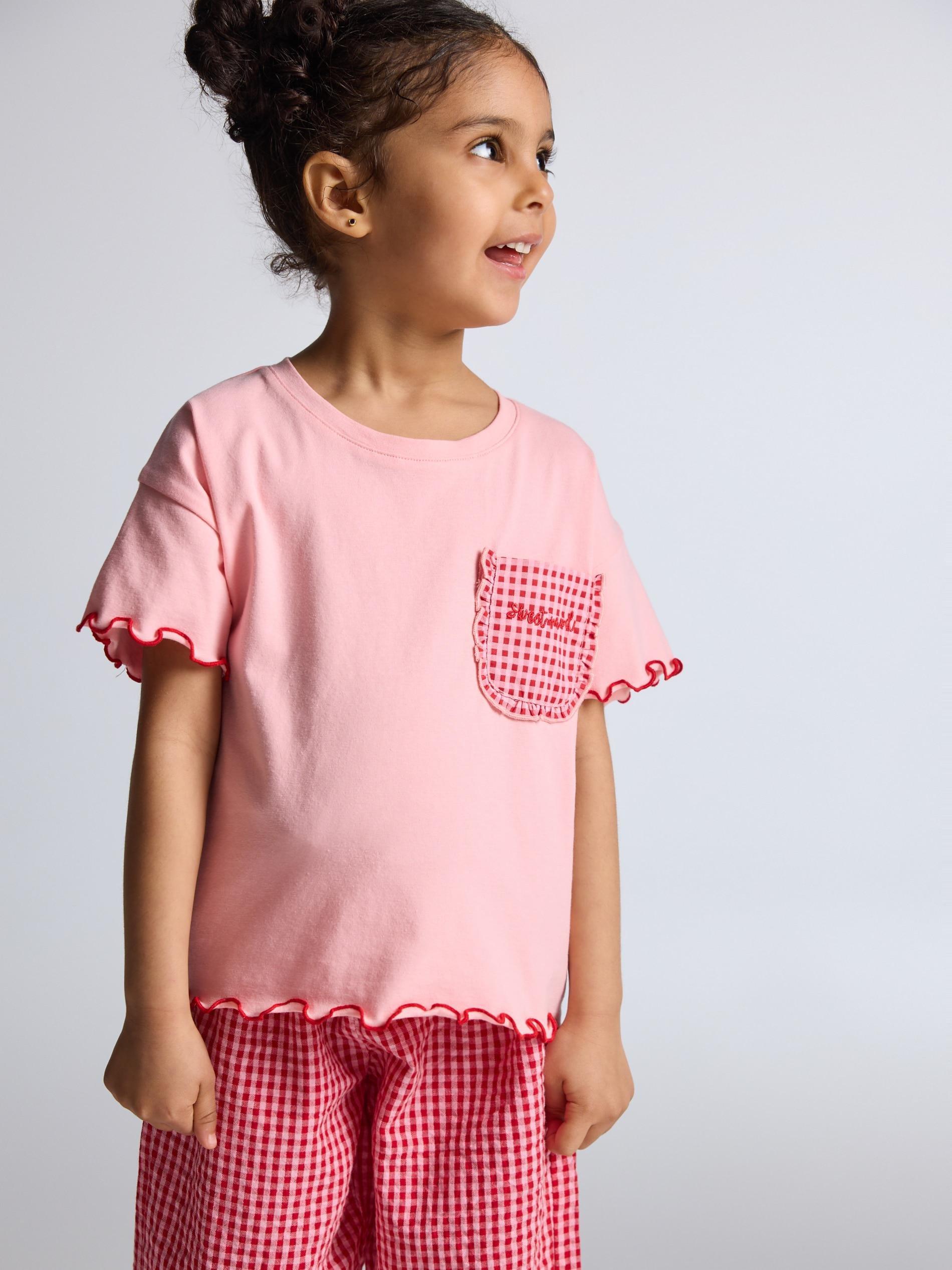 Pink T-Shirt With Applique, Pink, large image number 1