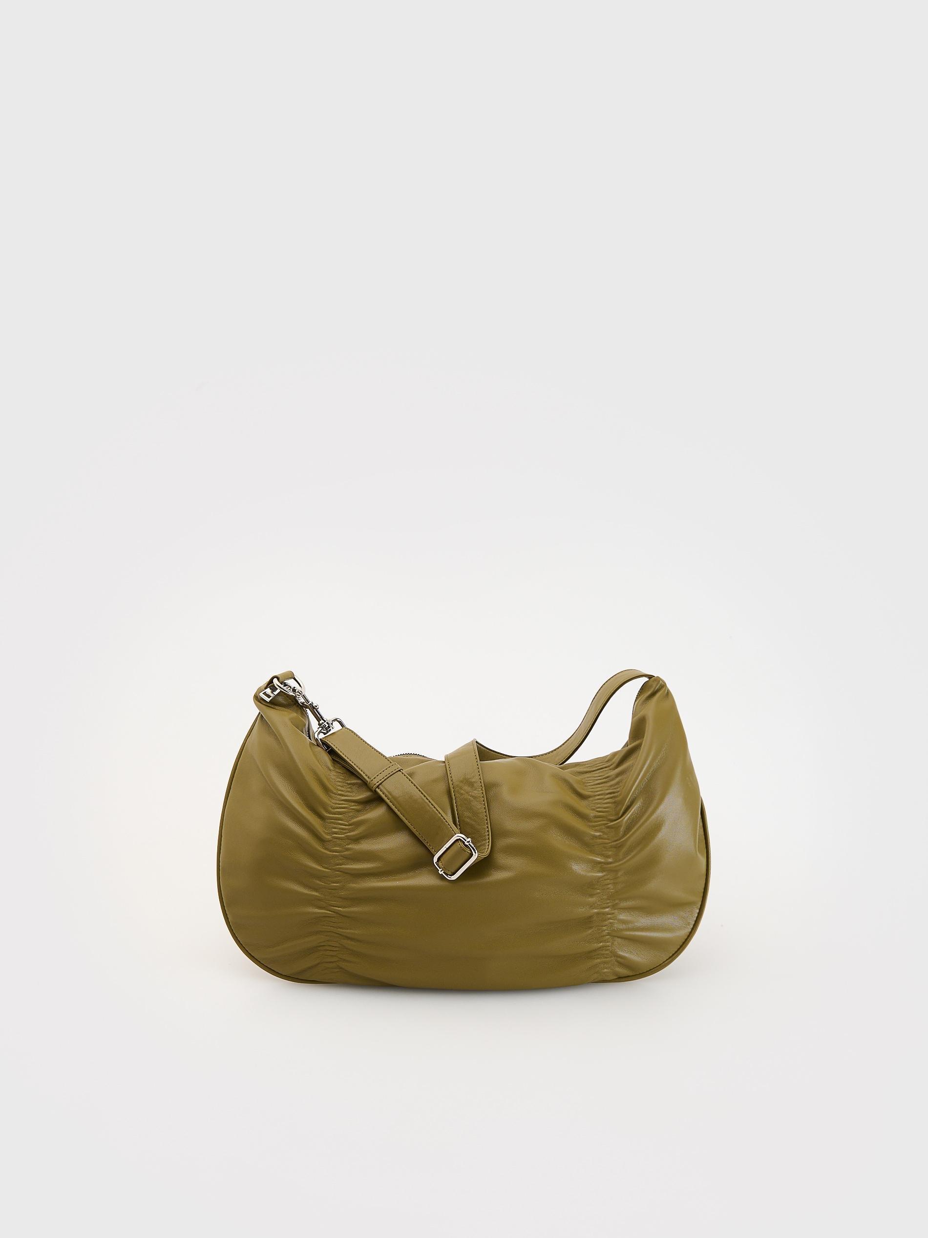 Brown Baguette Bag, Khaki, large image number 1