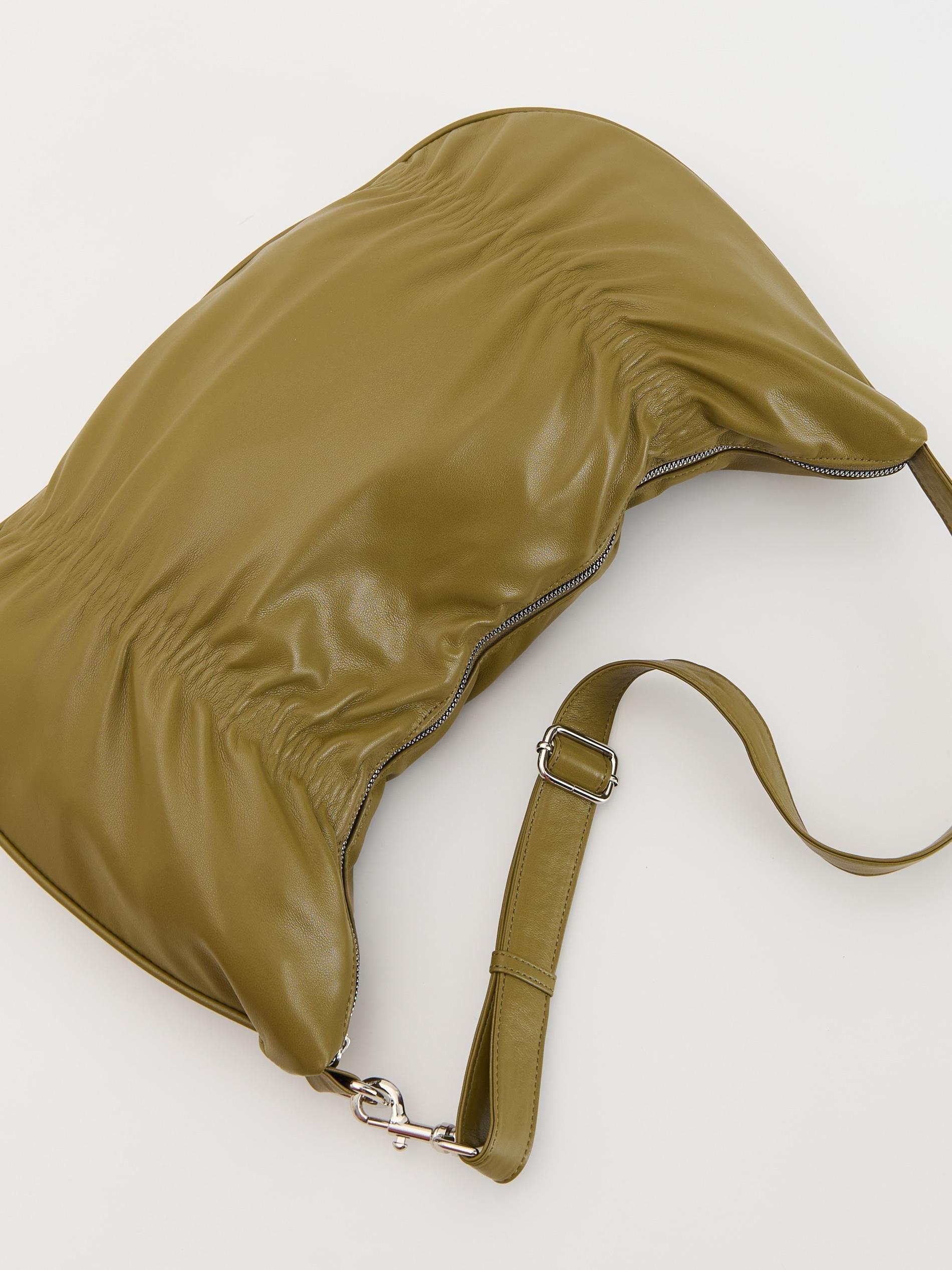 Brown Baguette Bag, Khaki, large image number 3