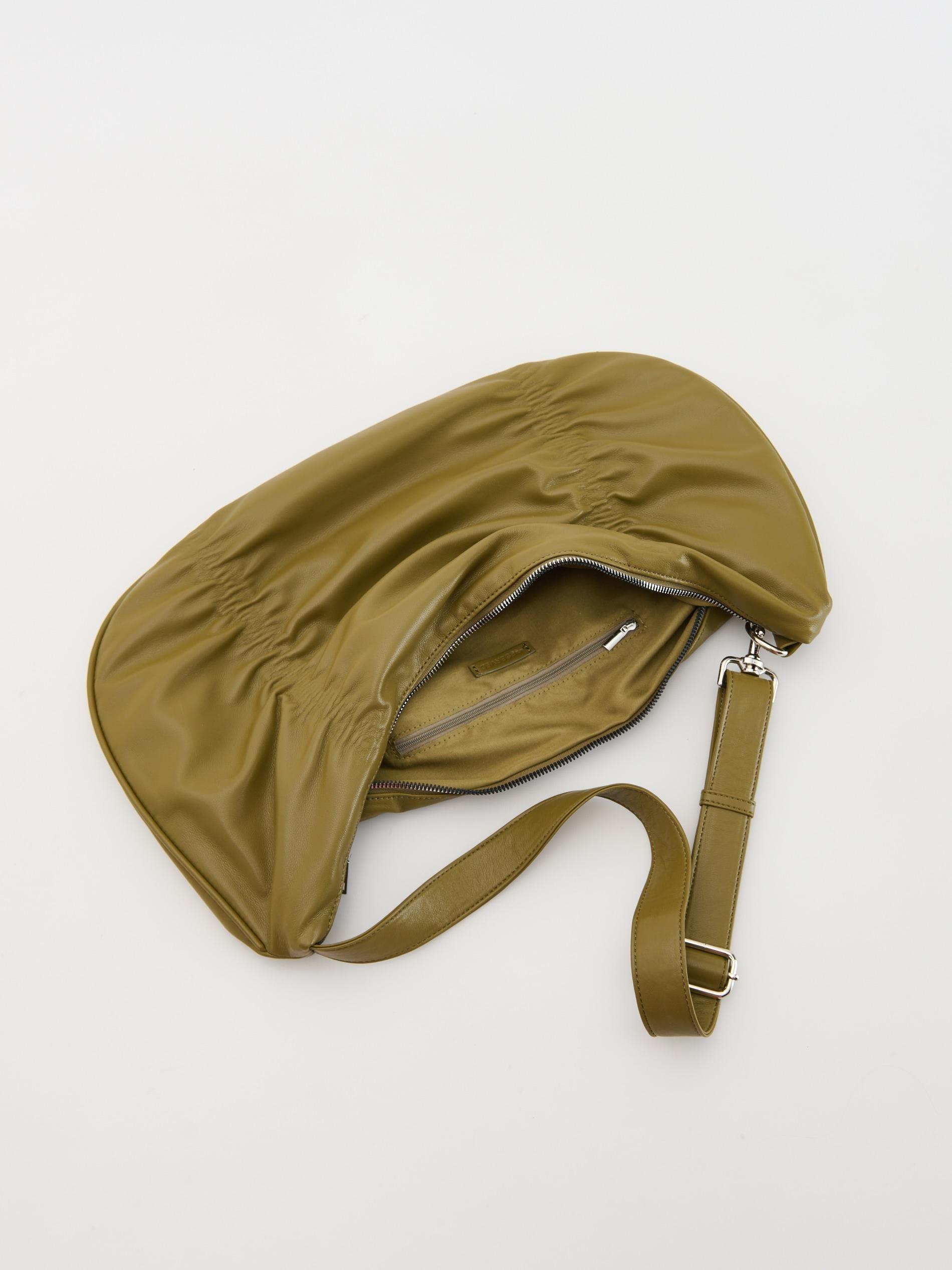 Brown Baguette Bag, Khaki, large image number 4