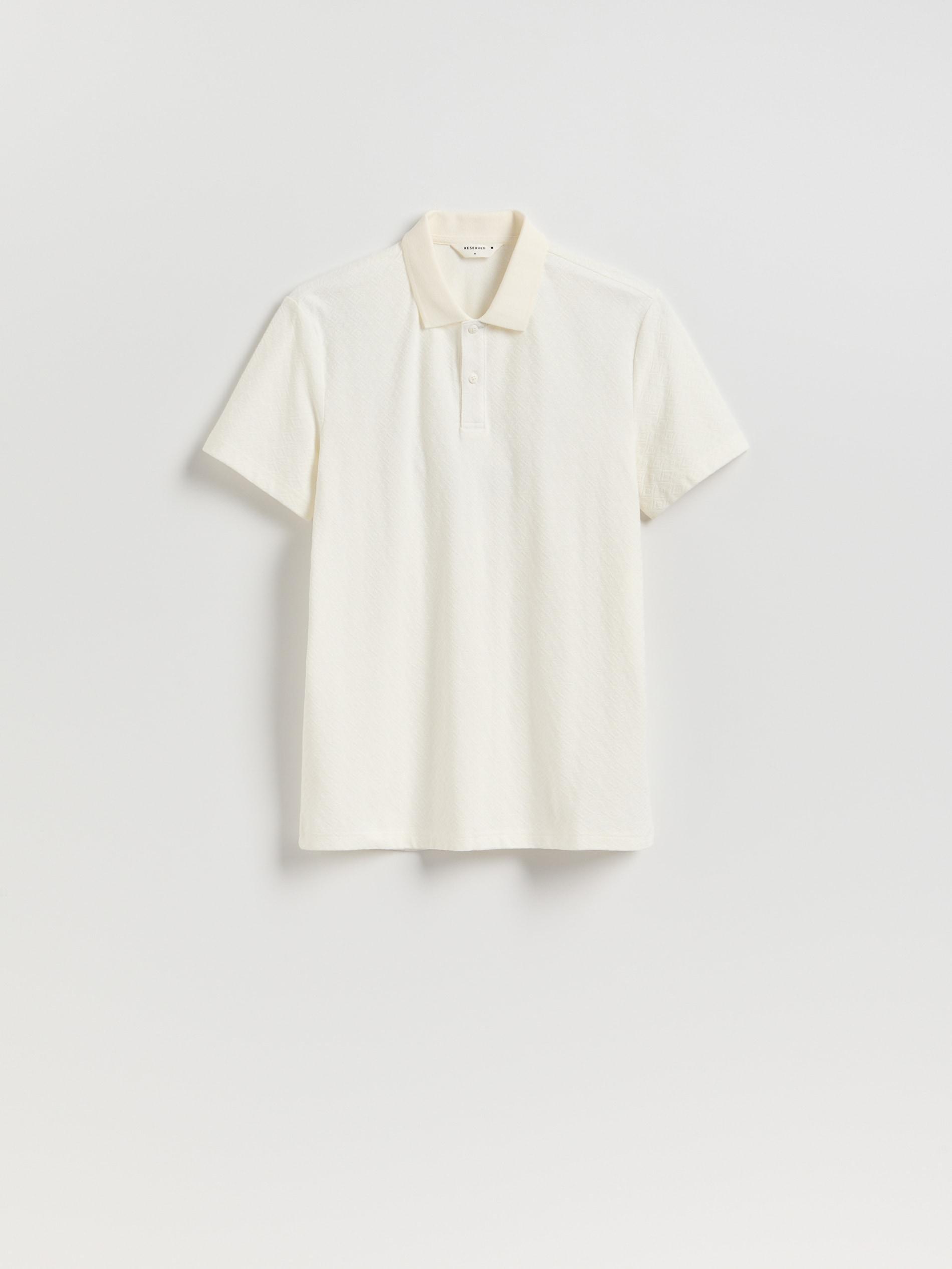 Cream Regular Fit Polo Shirt, Ivory, large image number 4