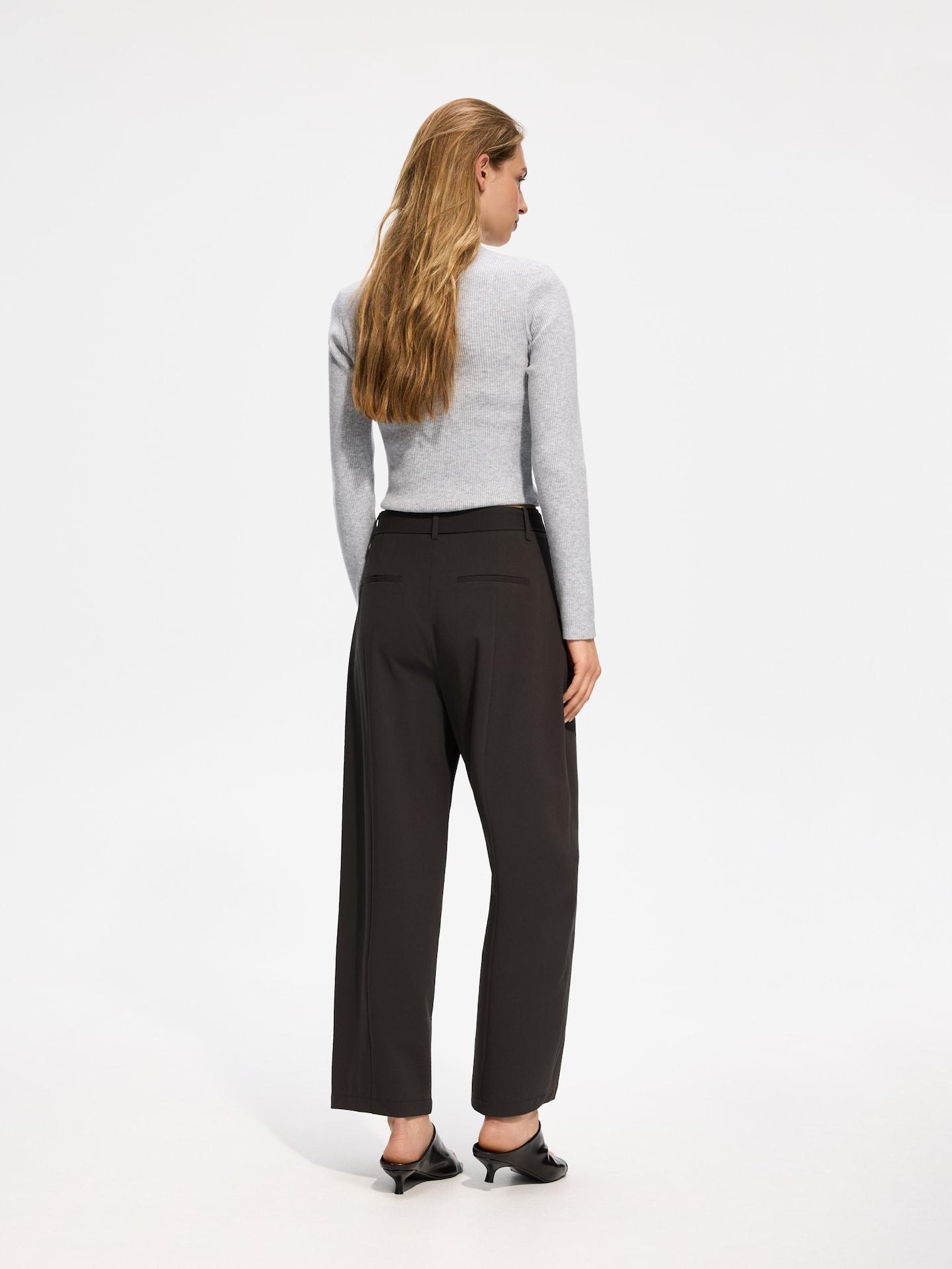 Green Barrel Leg Trousers With Tie, Green, medium