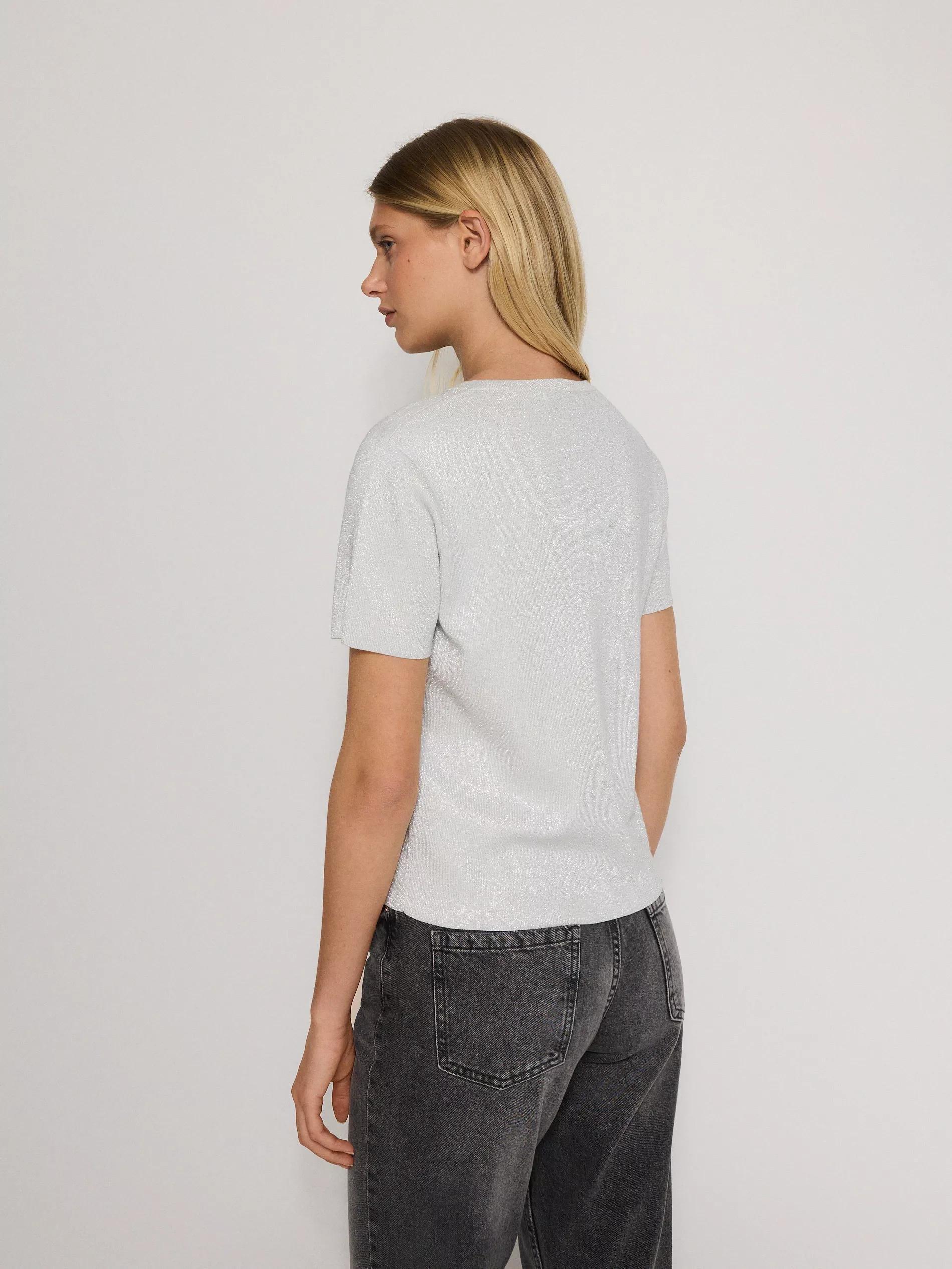 Grey Short Sleeve Plain T-Shirt, , large image number 2