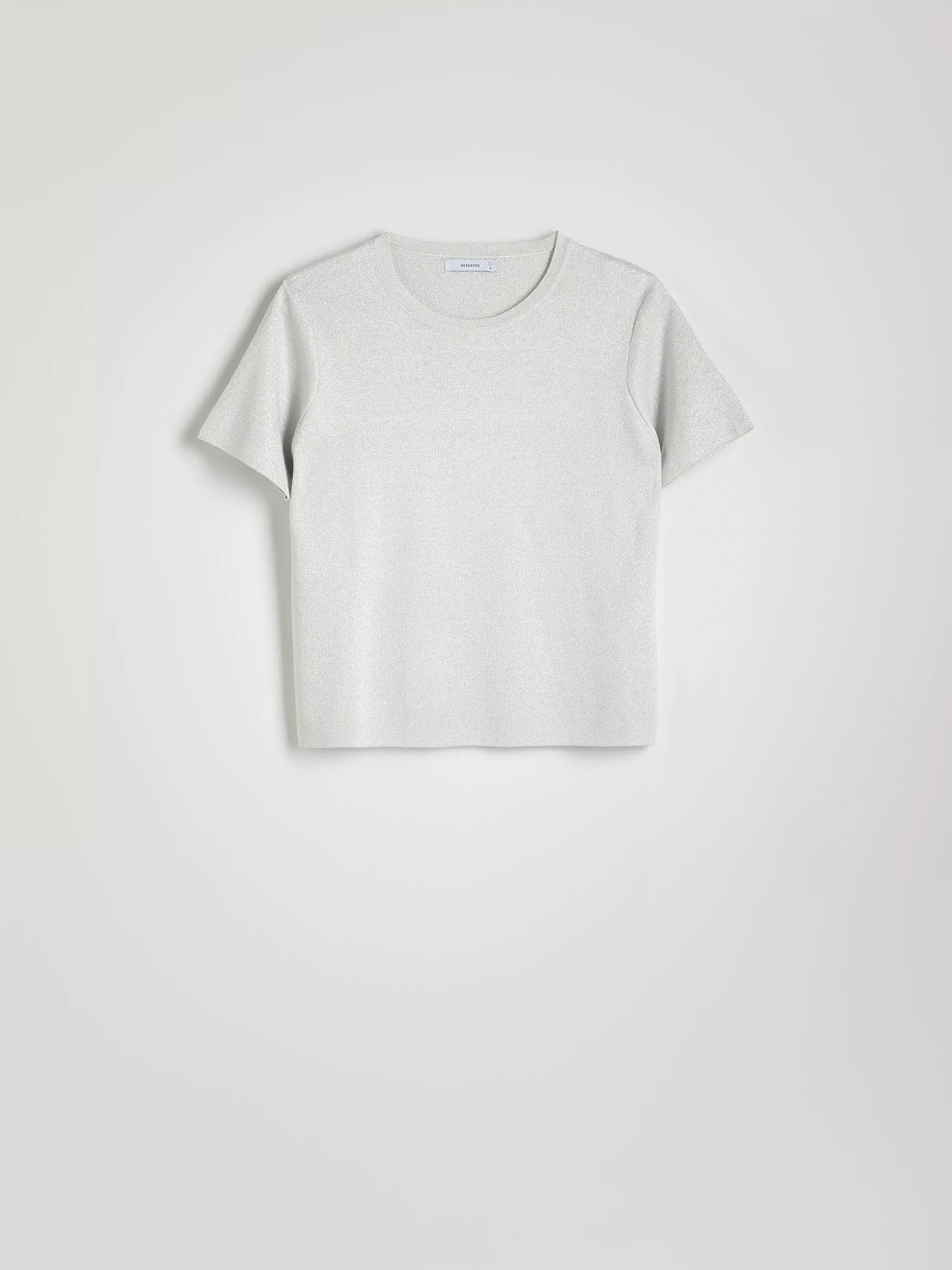 Grey Short Sleeve Plain T-Shirt, , large image number 4