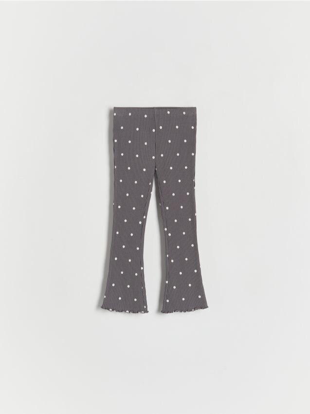 Grey Polka Dot Leggings, Kids Girls, , large image number 0