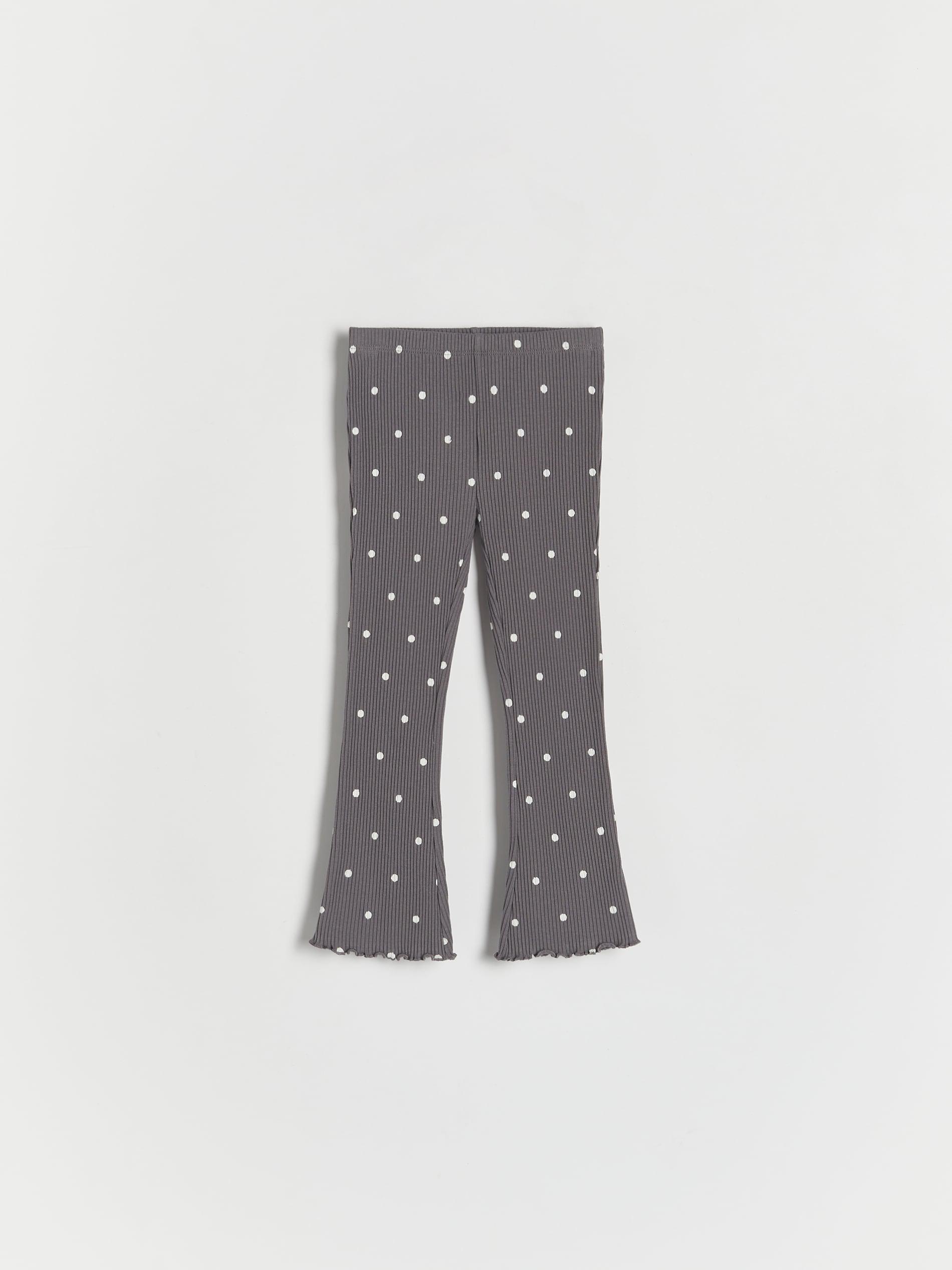 Grey Polka Dot Leggings, Kids Girls, , large image number 1
