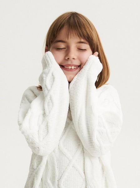 Reserved - Cream Cable Knit Jumper, Kids Girls