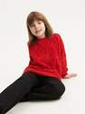 Reserved - Red Cable Knit Jumper, Kids Girls