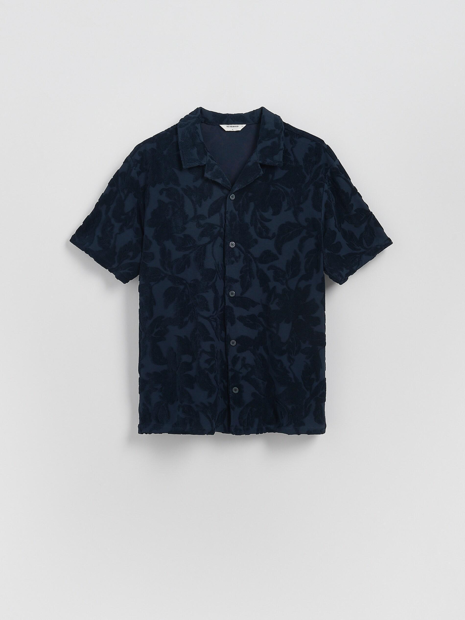 Navy Regular Fit Patterned Shirt, Navy, large image number 3