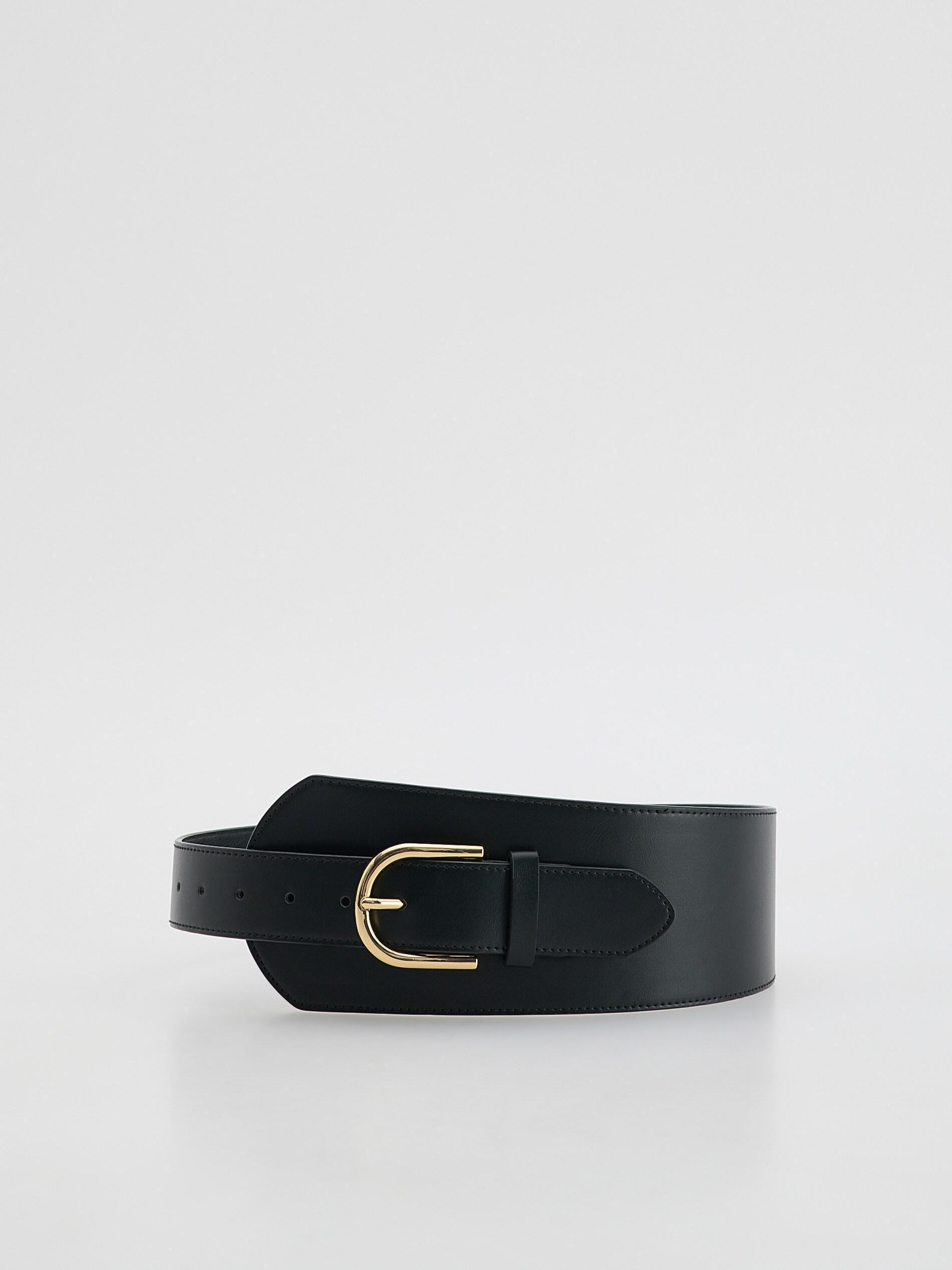 BLACK Wide belt, Black, large image number 0