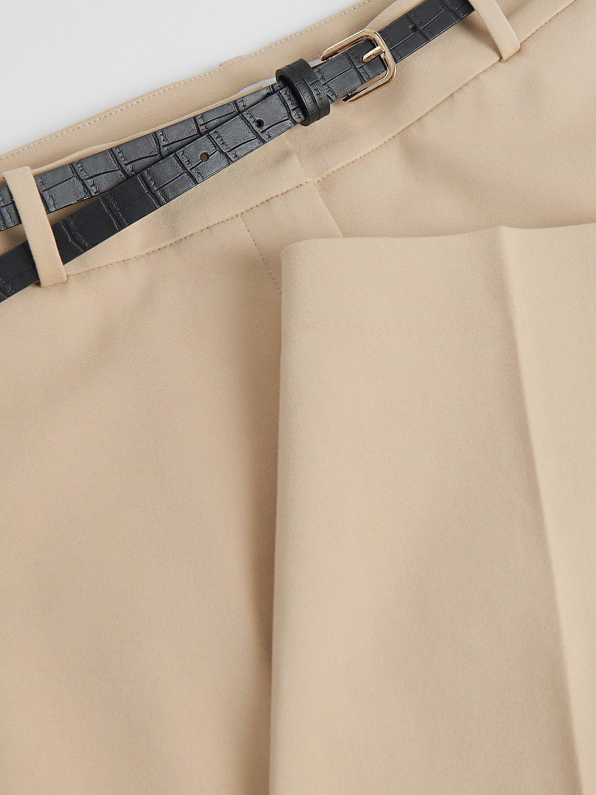 Beige Cigarette pants with belt, Beige, large image number 1