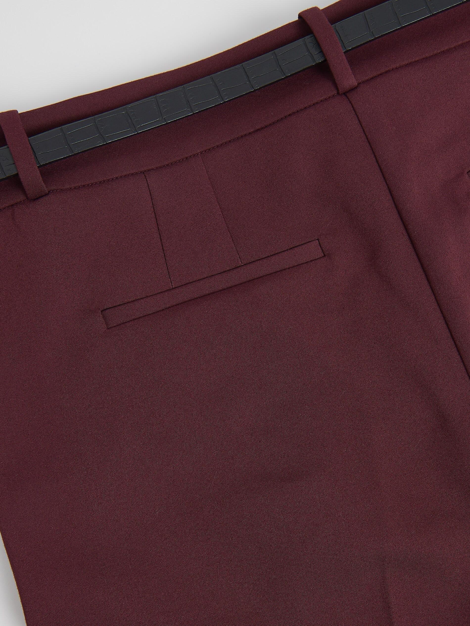 Burgundy Cigarette pants with belt, Burgundy, large image number 2