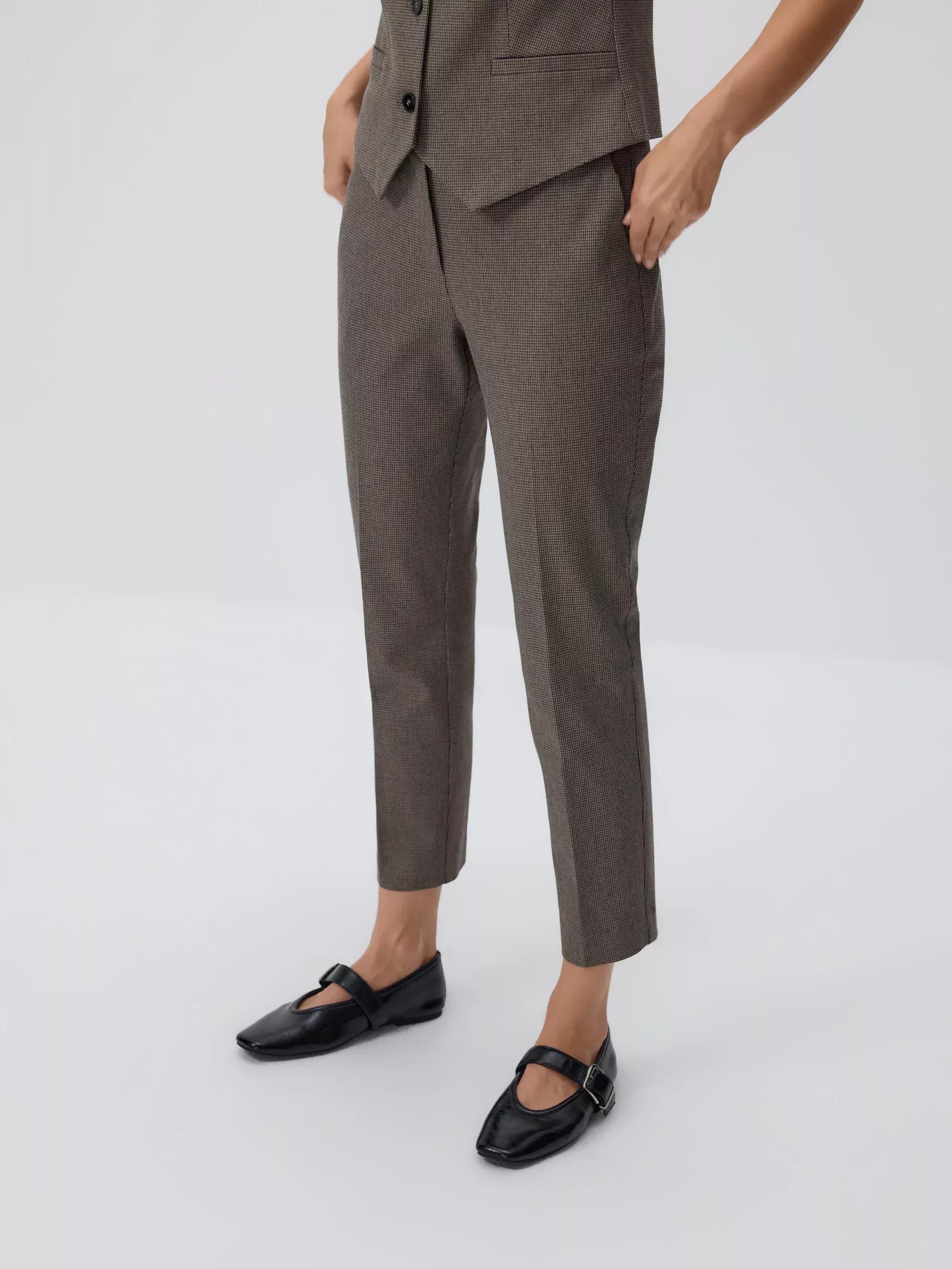 Multicolour Cigarette Trousers With Belt, Multicolor, large image number 1