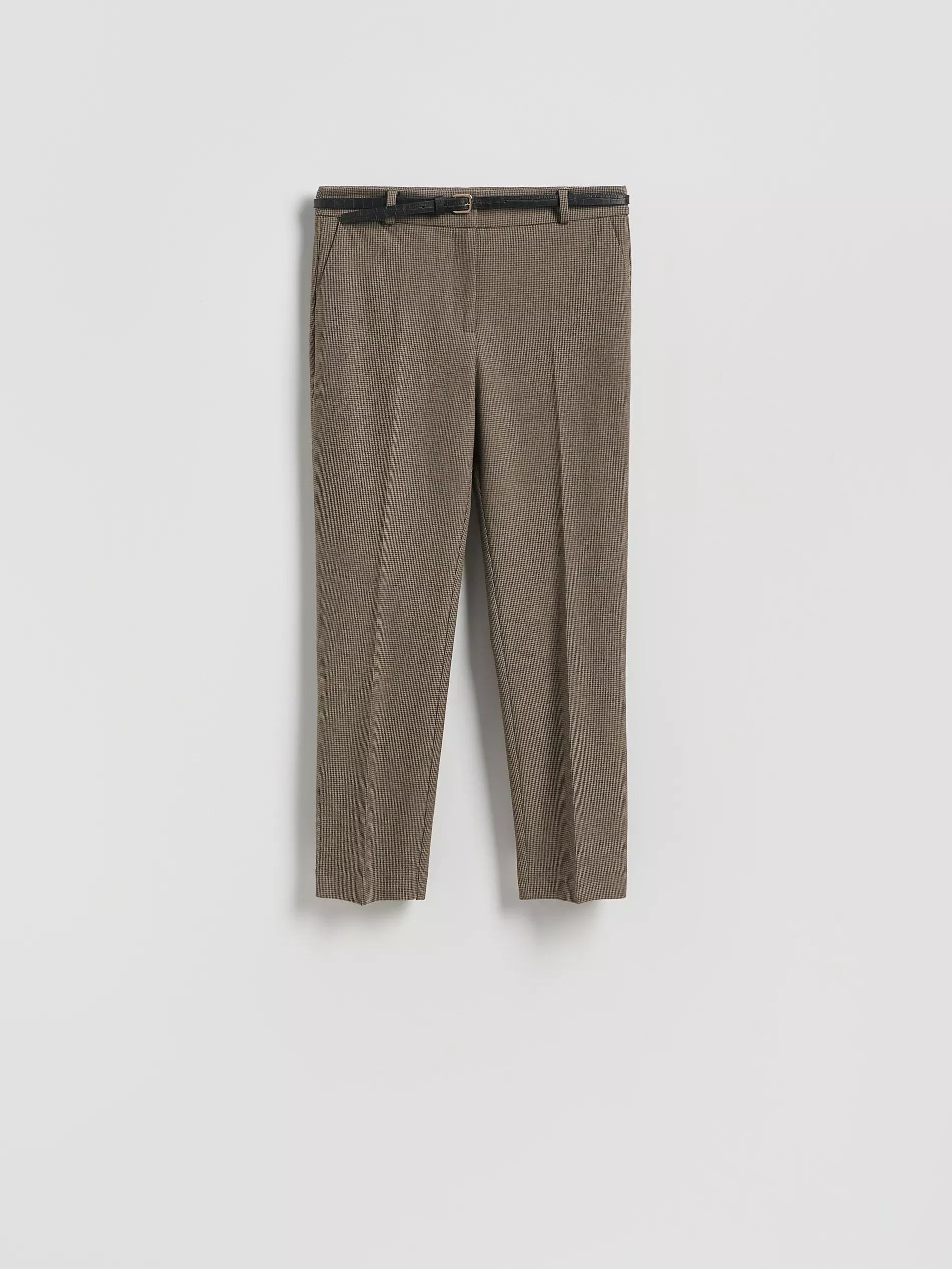 Multicolour Cigarette Trousers With Belt, Multicolor, large image number 3