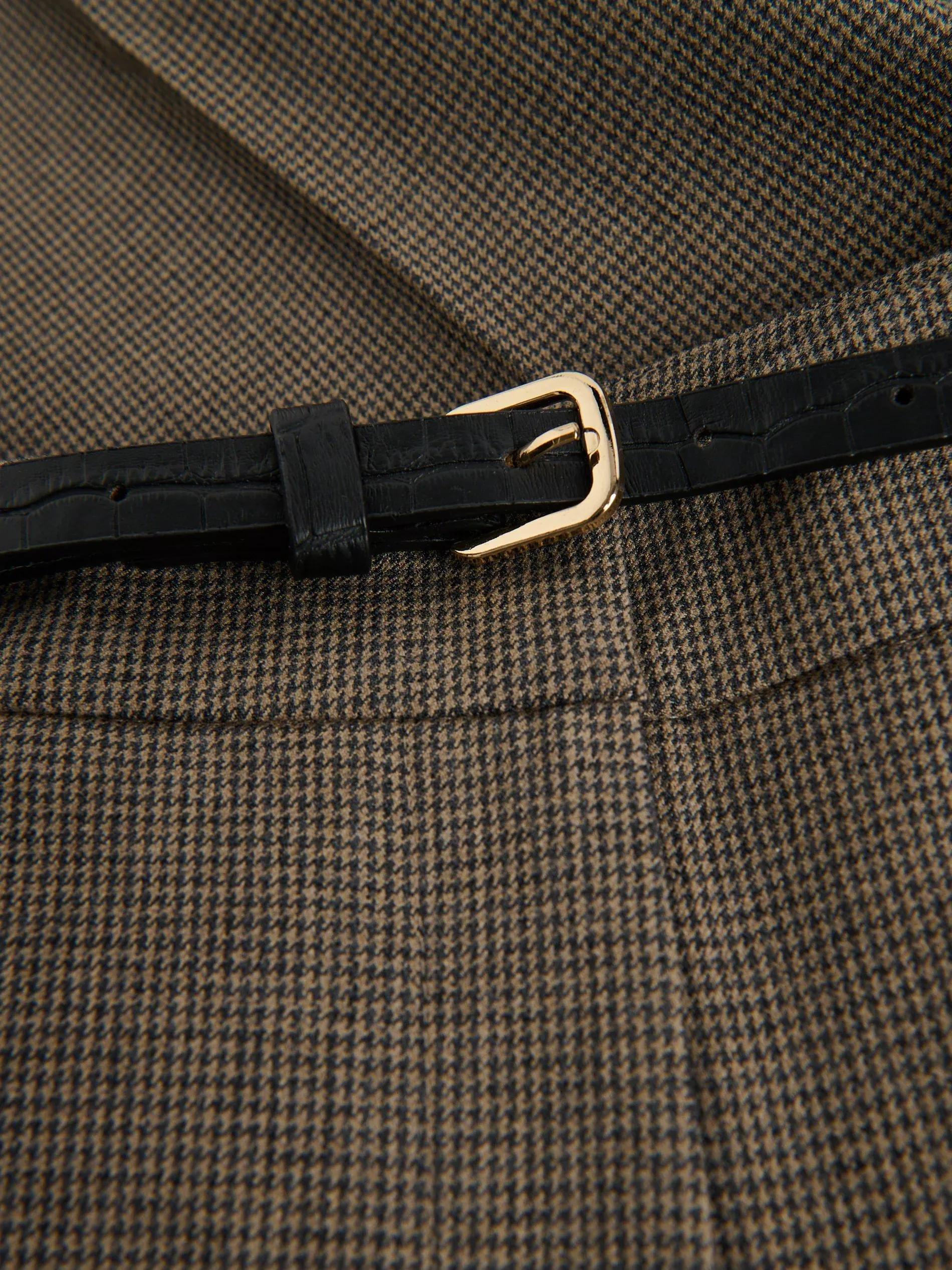 Multicolour Cigarette Trousers With Belt, Multicolor, large image number 4