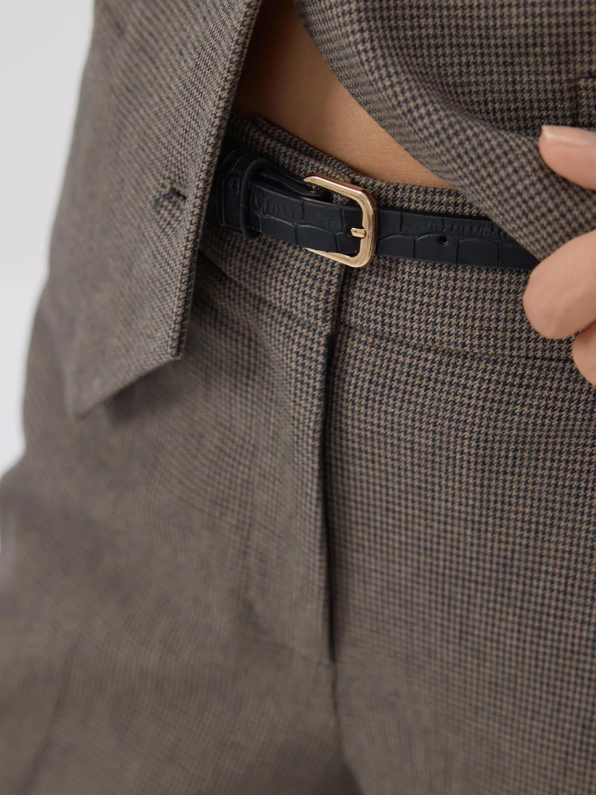 Multicolour Cigarette Trousers With Belt, Multicolor, large image number 5