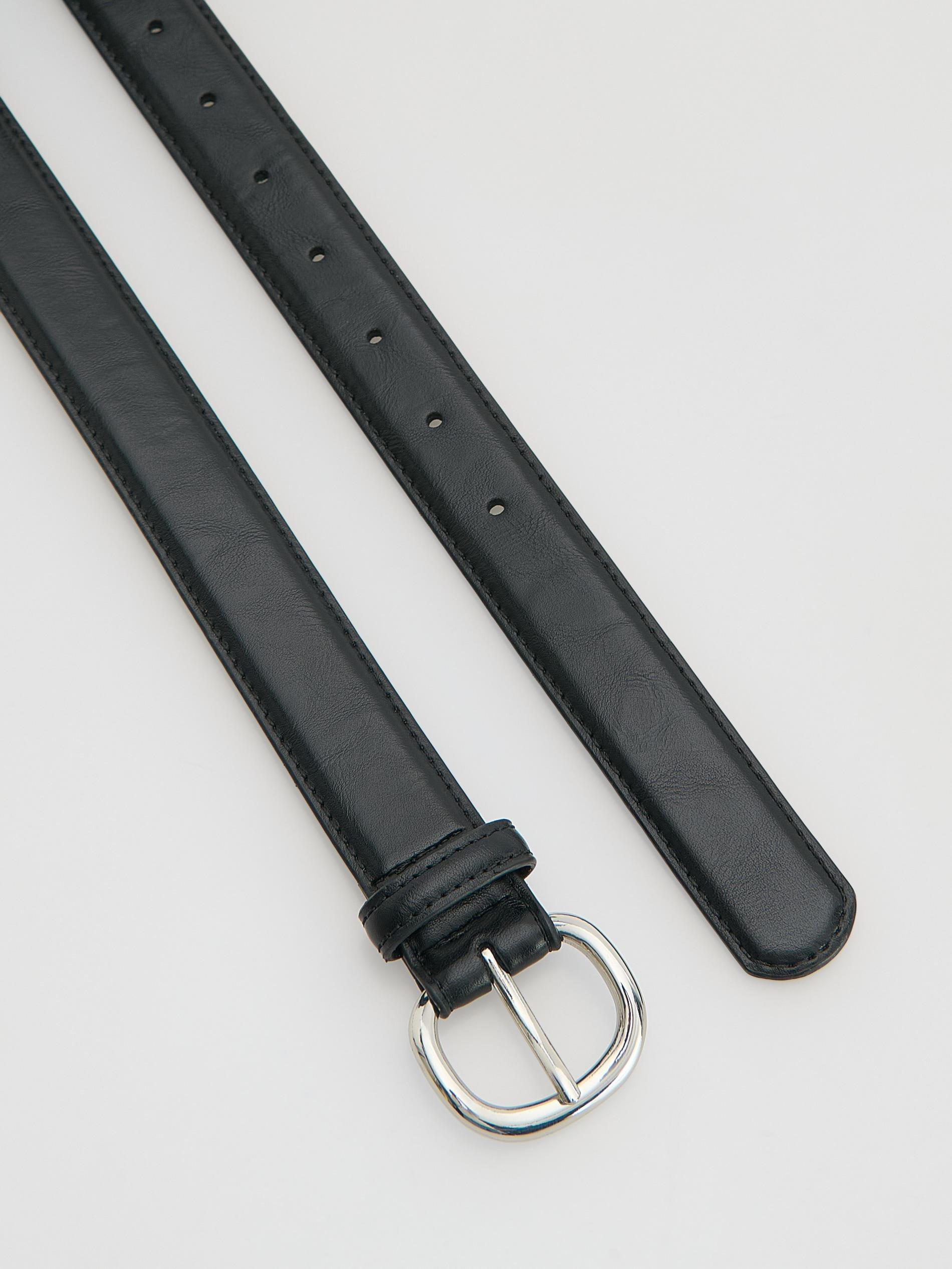 Black Combined Materials Belt, Black, large image number 4