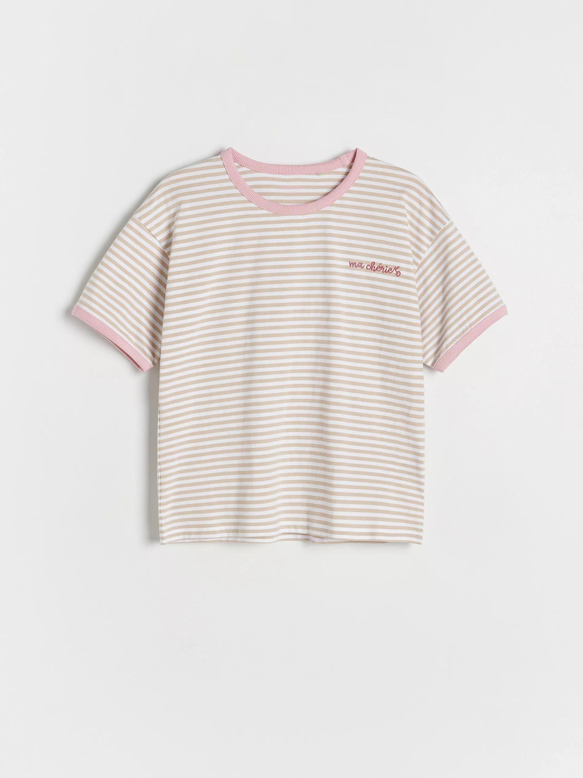 Multicolour Striped T-Shirt Regular, Kids Girls, , large image number 0