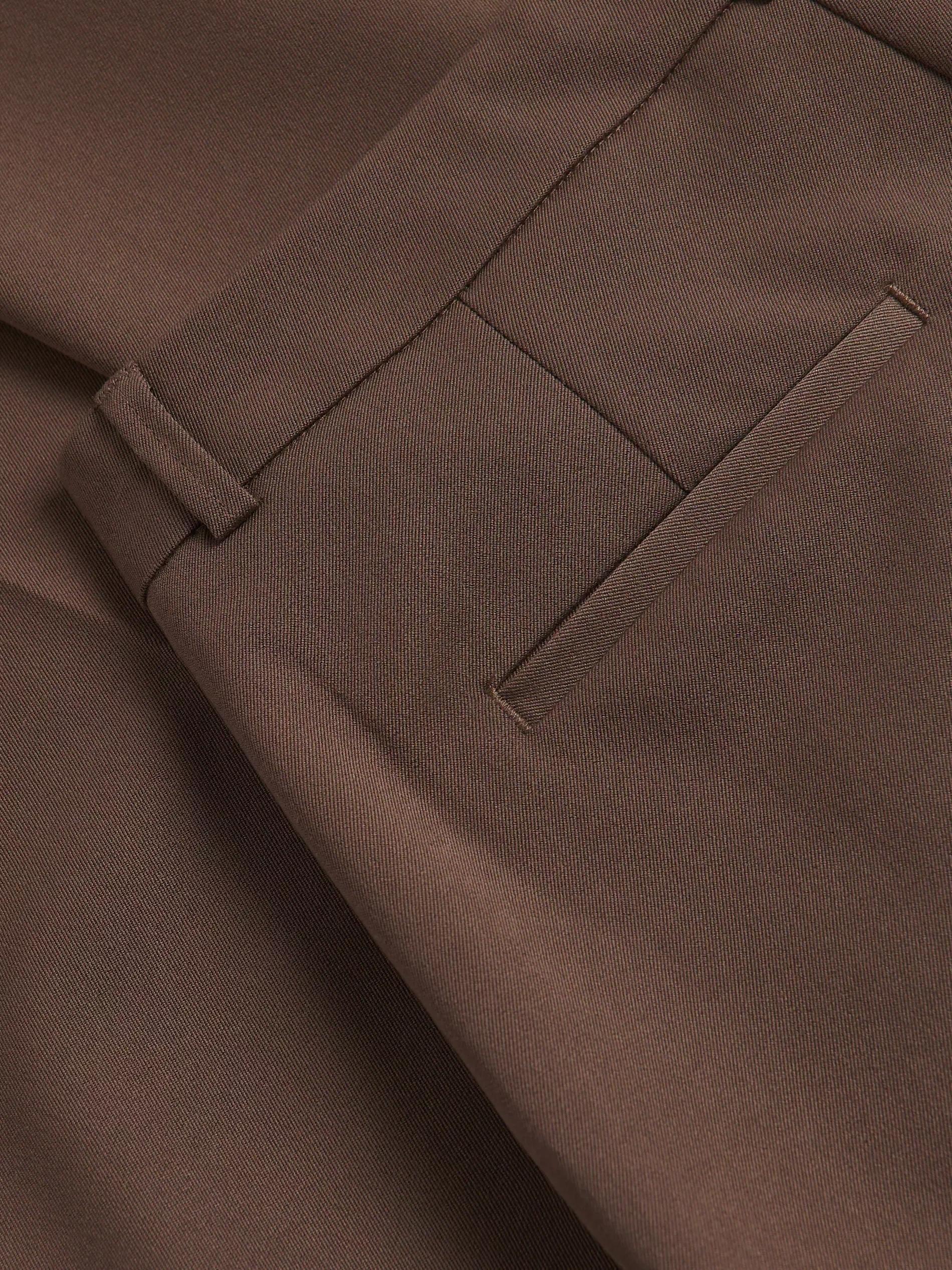 Brown Loose Trousers With Crease, , large image number 1