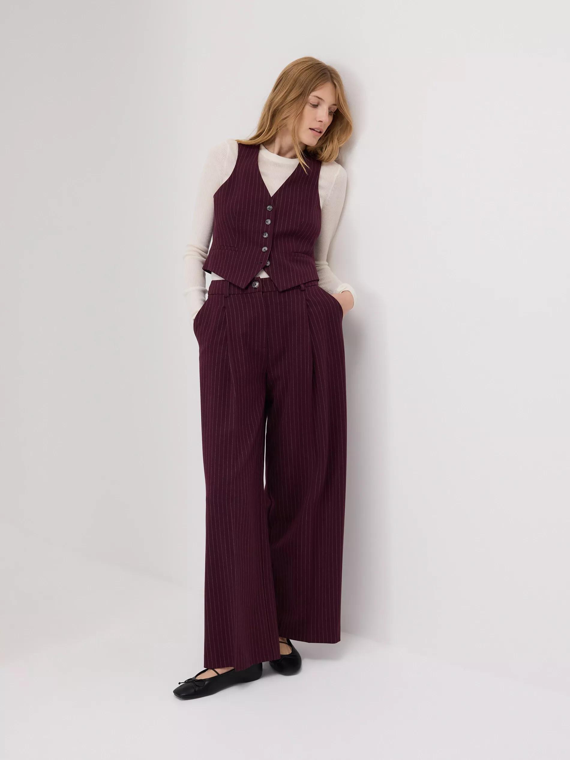 MULTICOLOR Loose trousers with crease, Multicolor, medium