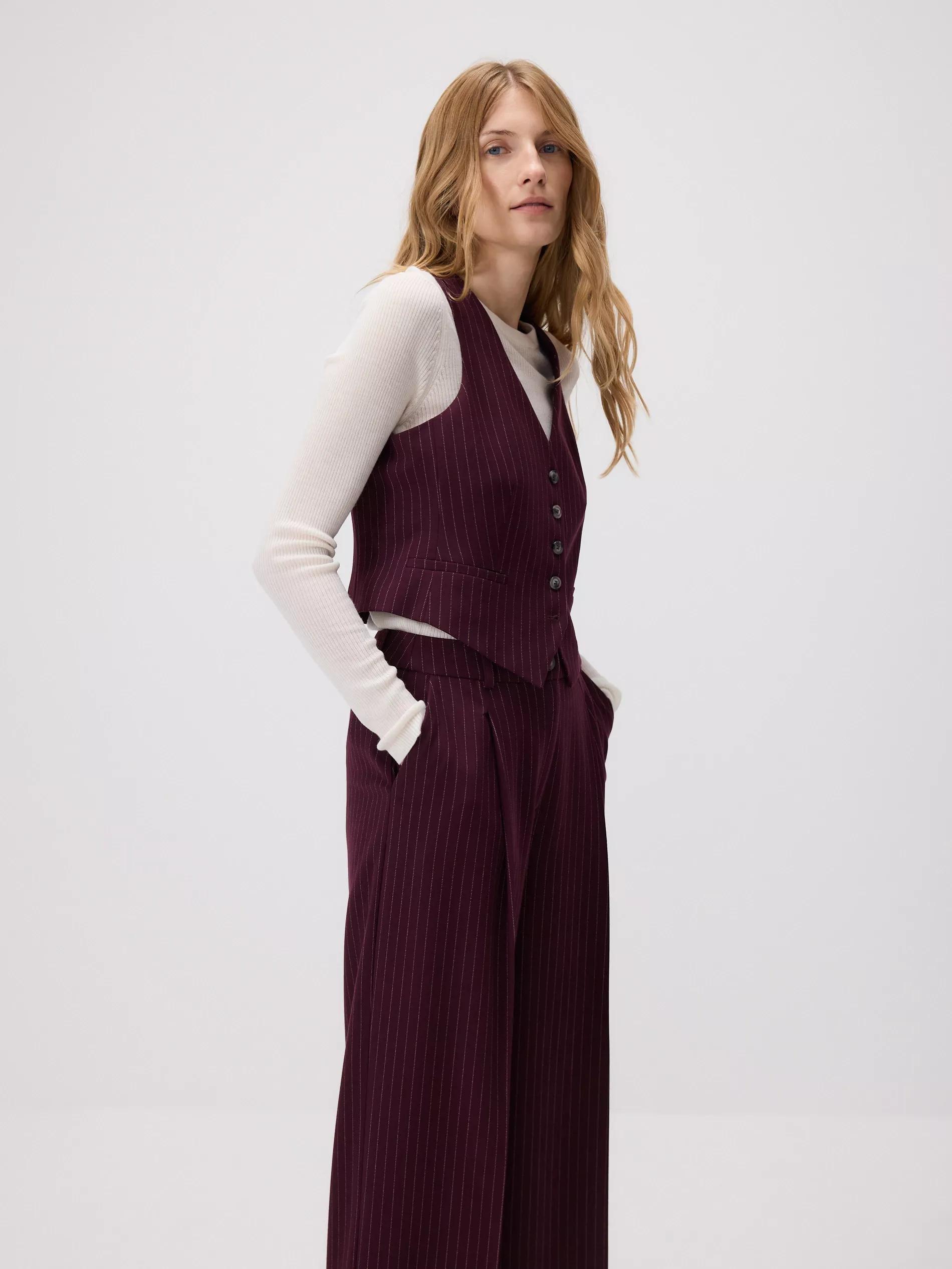 Multicolor Loose Trousers With Crease, Multicolor, large image number 1