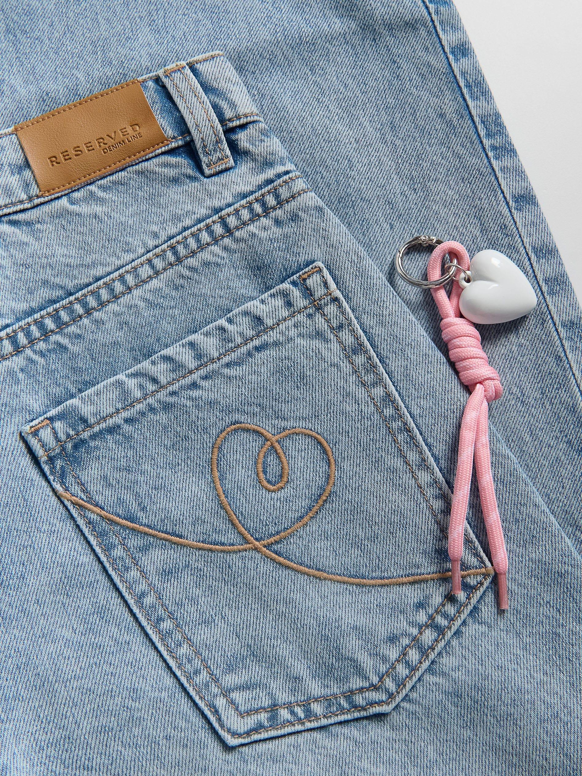 Blue Skater Jeans With Keychain, Blue, large image number 4