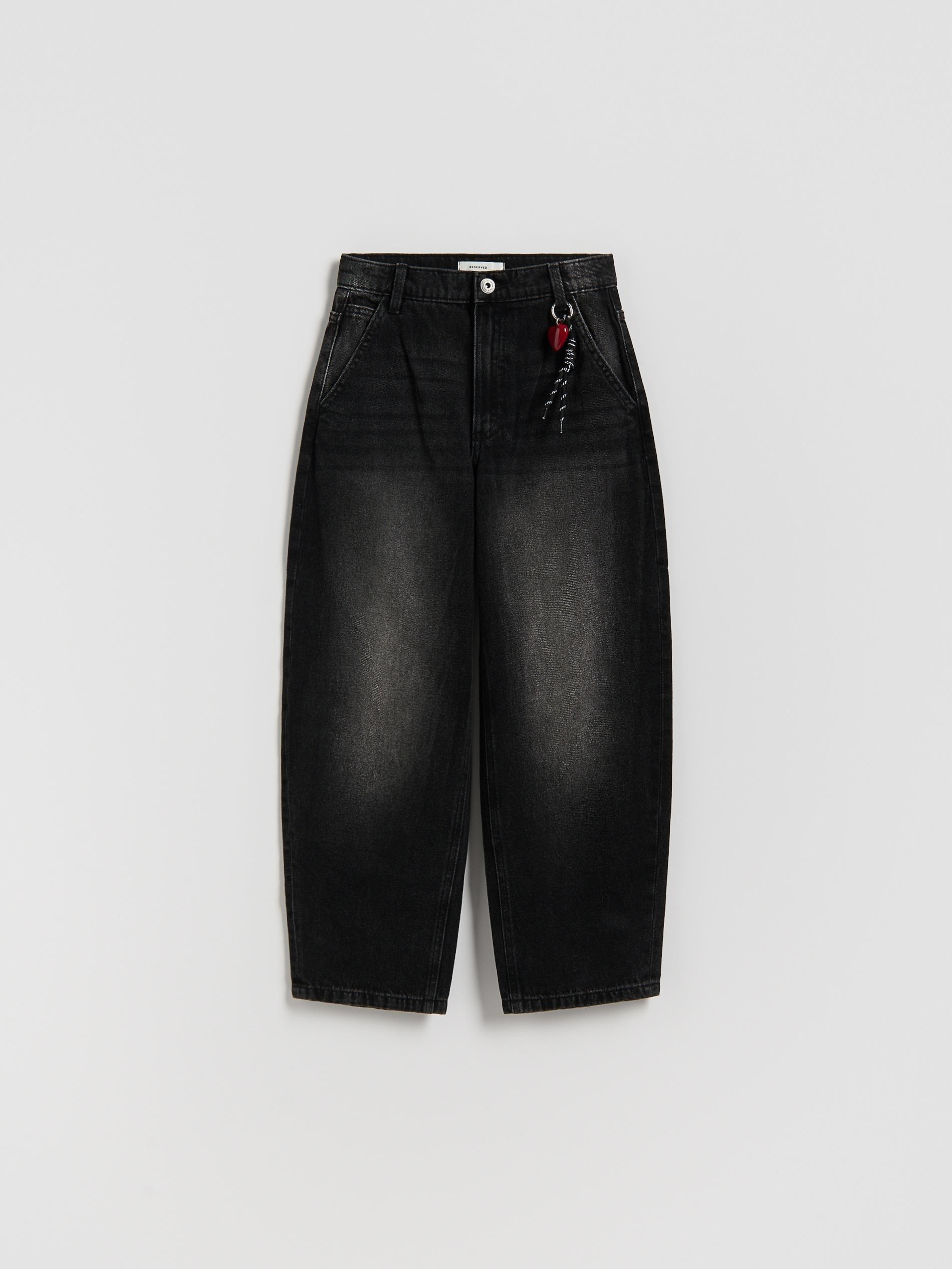 Black Skater Jeans With Keychain, Black, large image number 3