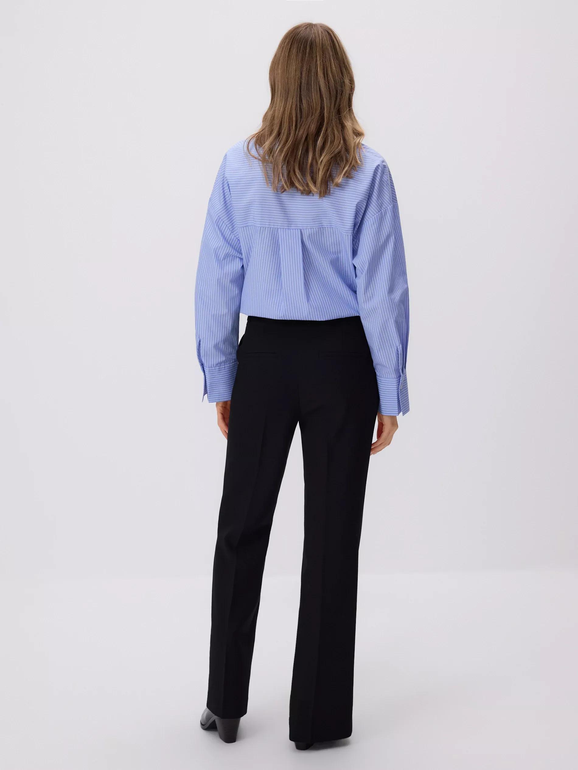 BLACK Flare trousers with pressed crease, Black, large image number 2