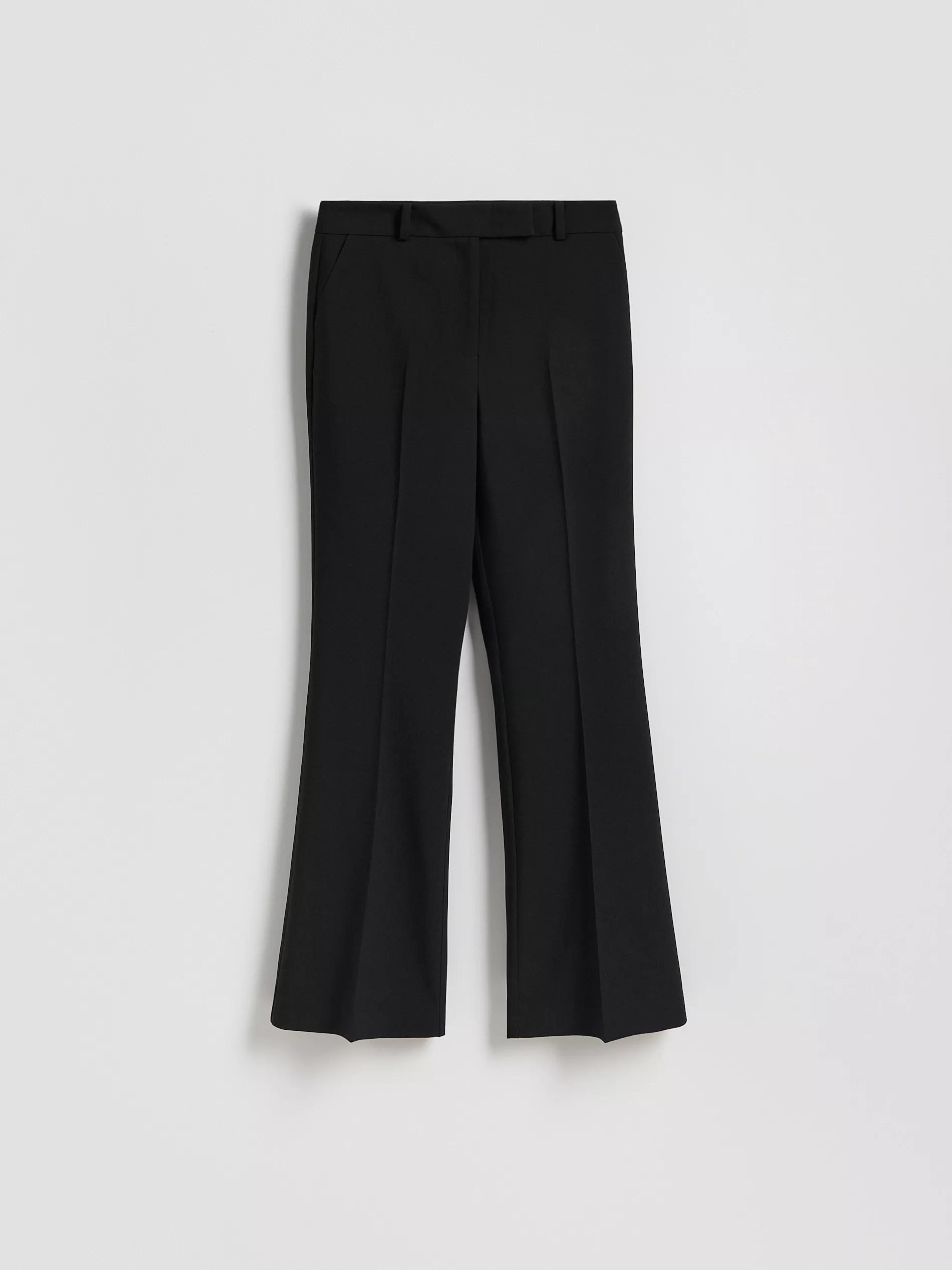 BLACK Flare trousers with pressed crease, Black, large image number 3