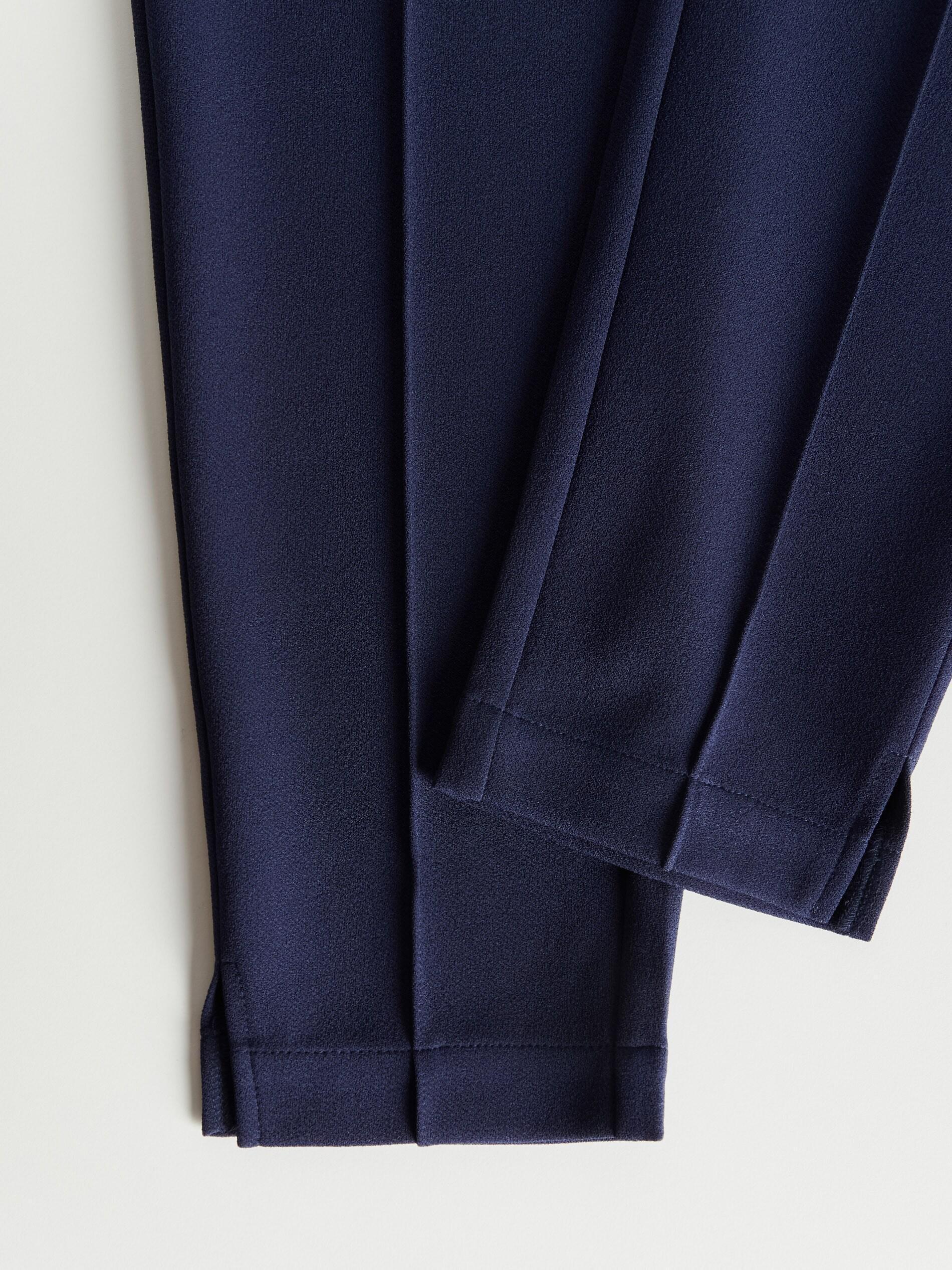 Navy Elegant Pressed Crease Trousers, , large image number 4