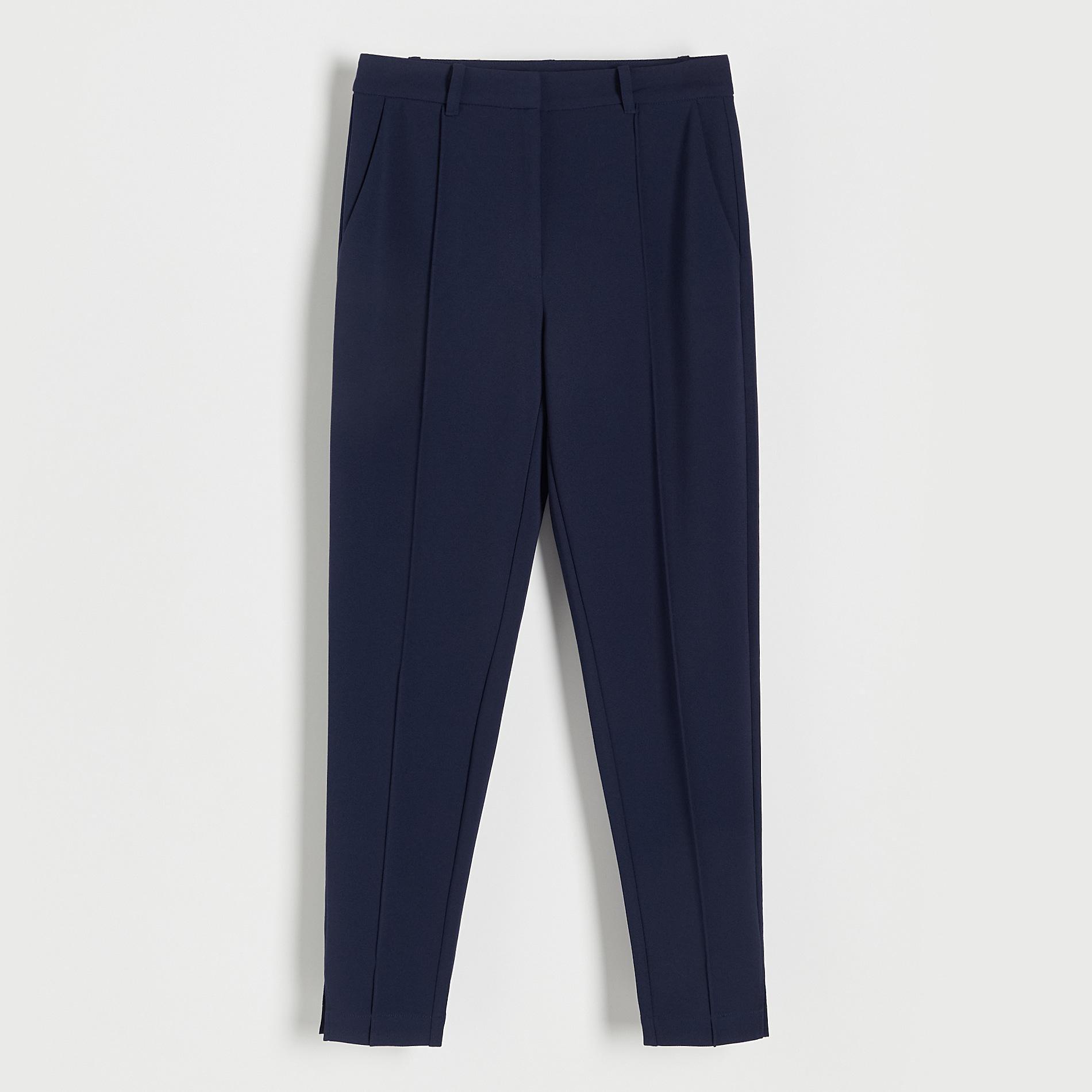 Navy Elegant Pressed Crease Trousers, , large image number 5
