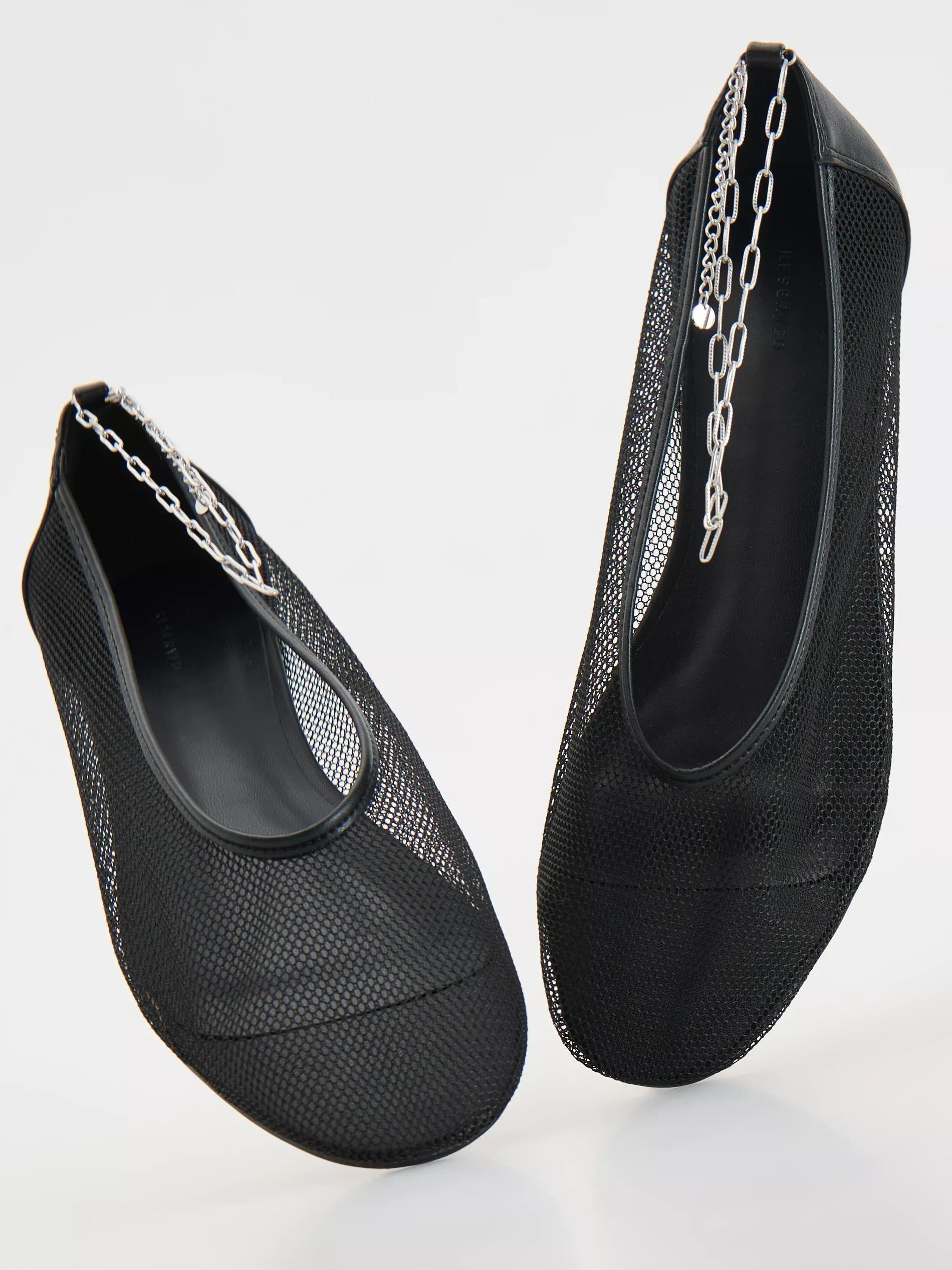 Black Rounded Loafer Shoes, , large image number 3