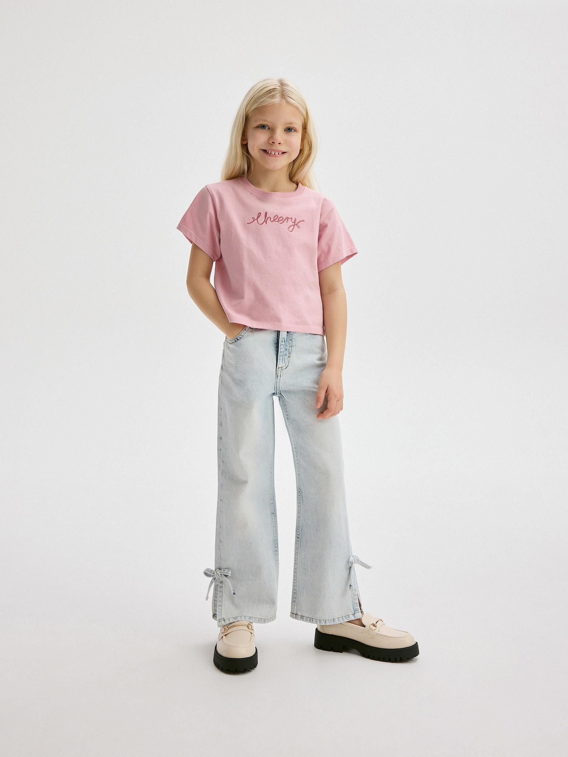 Pink Embroidered T-Shirt, , large image number 2